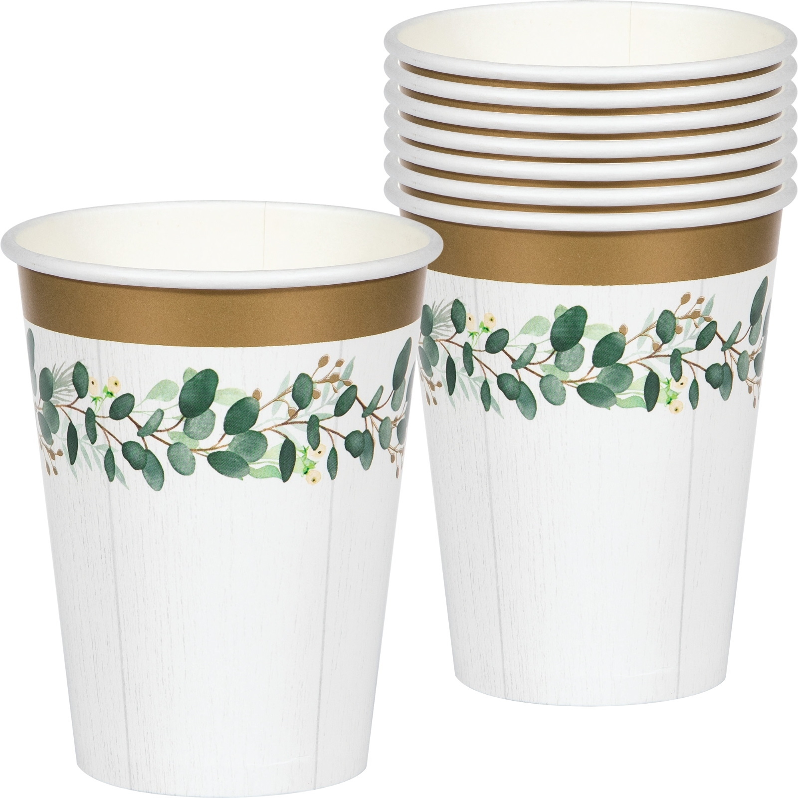 Eucalyptus Greens Paper Cups (Pack of 8)