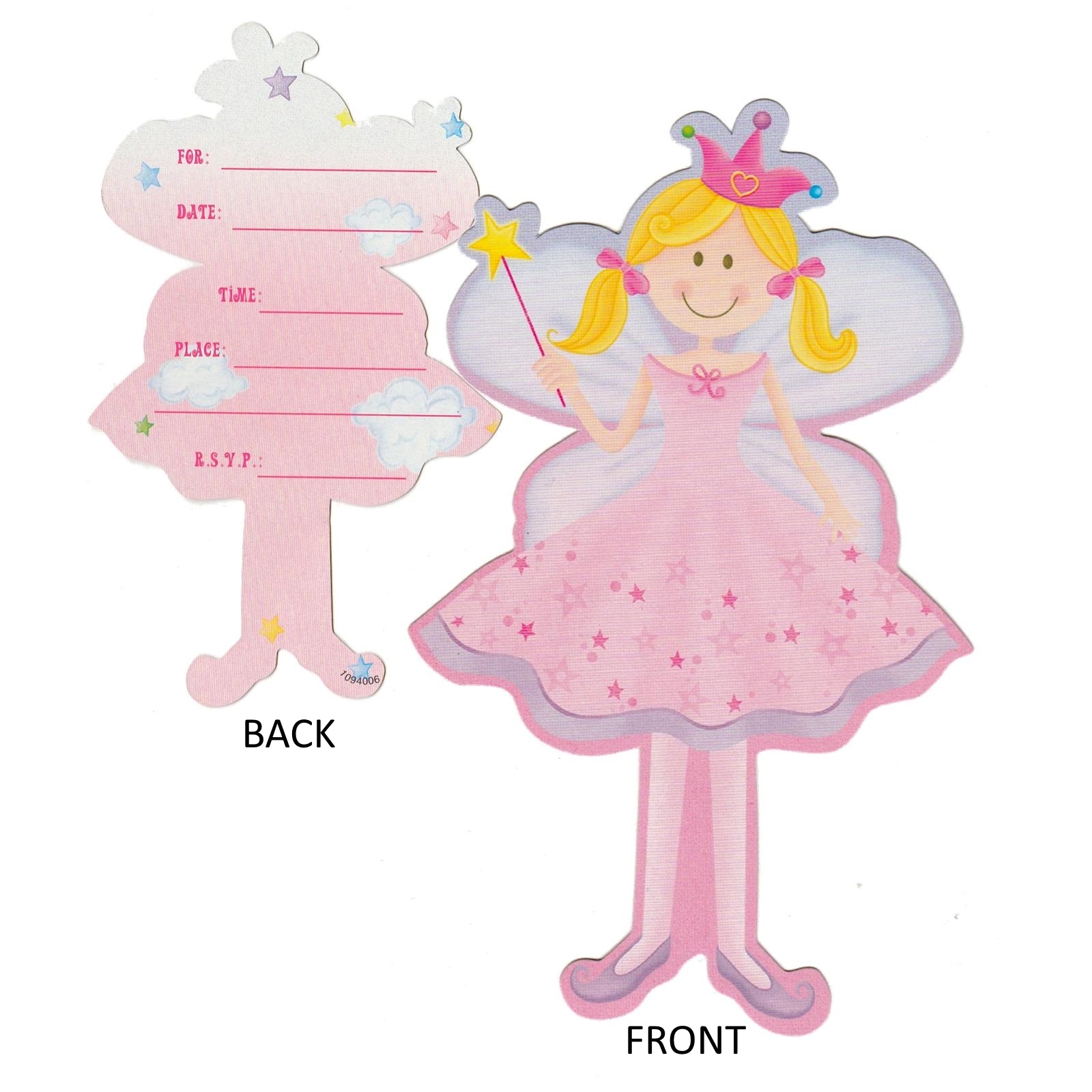 Rainbow Fairy Party Invitations (Pack of 6)