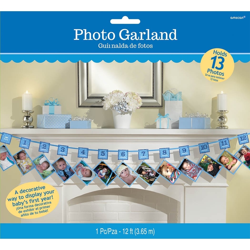 Boys 1st Photo Garland Banner