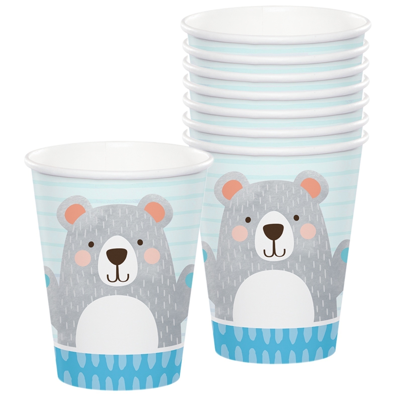 1st Birthday Bear Paper Cups (Pack of 8)