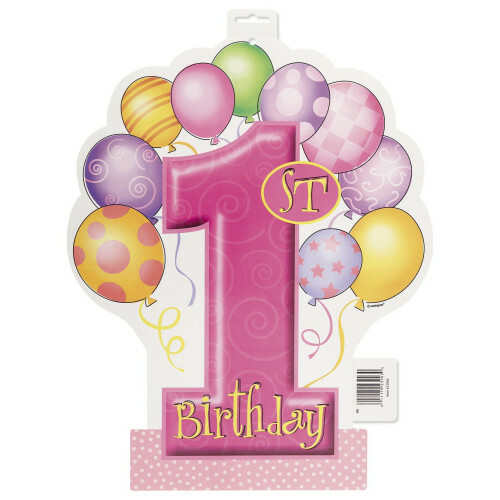 Girls 1st Birthday Cutout Decoration