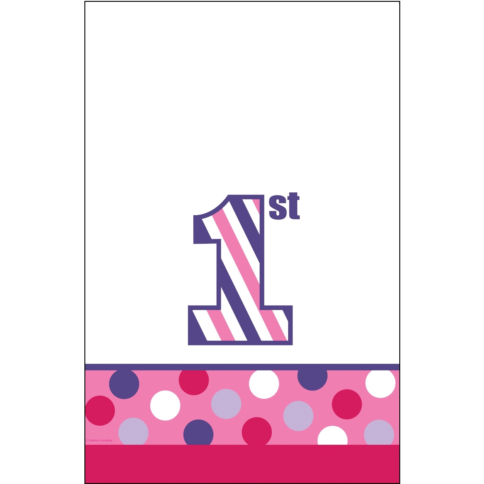 Sweet Stripes Girl Plastic Tablecloth