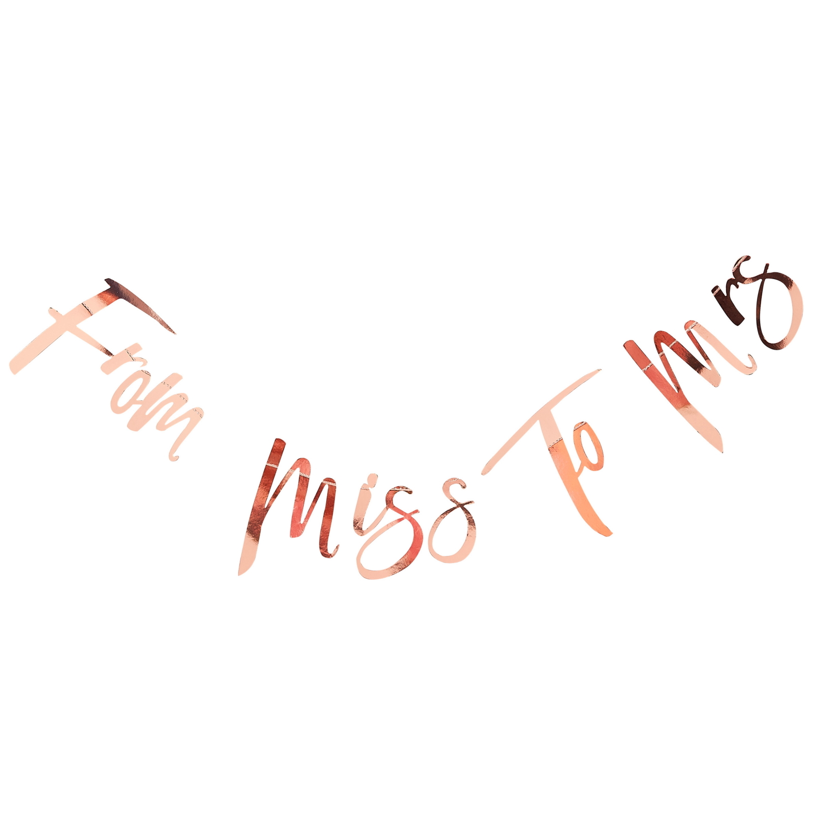 Ginger Ray Rose Gold From Miss To Mrs Letter Banner