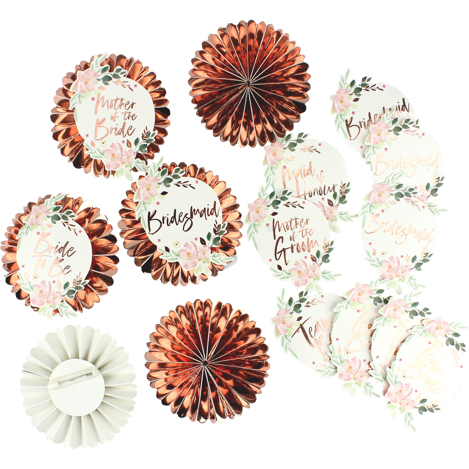 Ginger Ray Floral Hen Party Customisable Badges