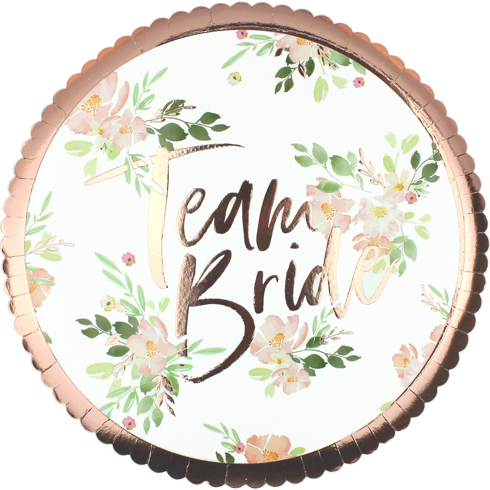 Ginger Ray Floral Hen Party Large Paper Plates (Pack of 8)