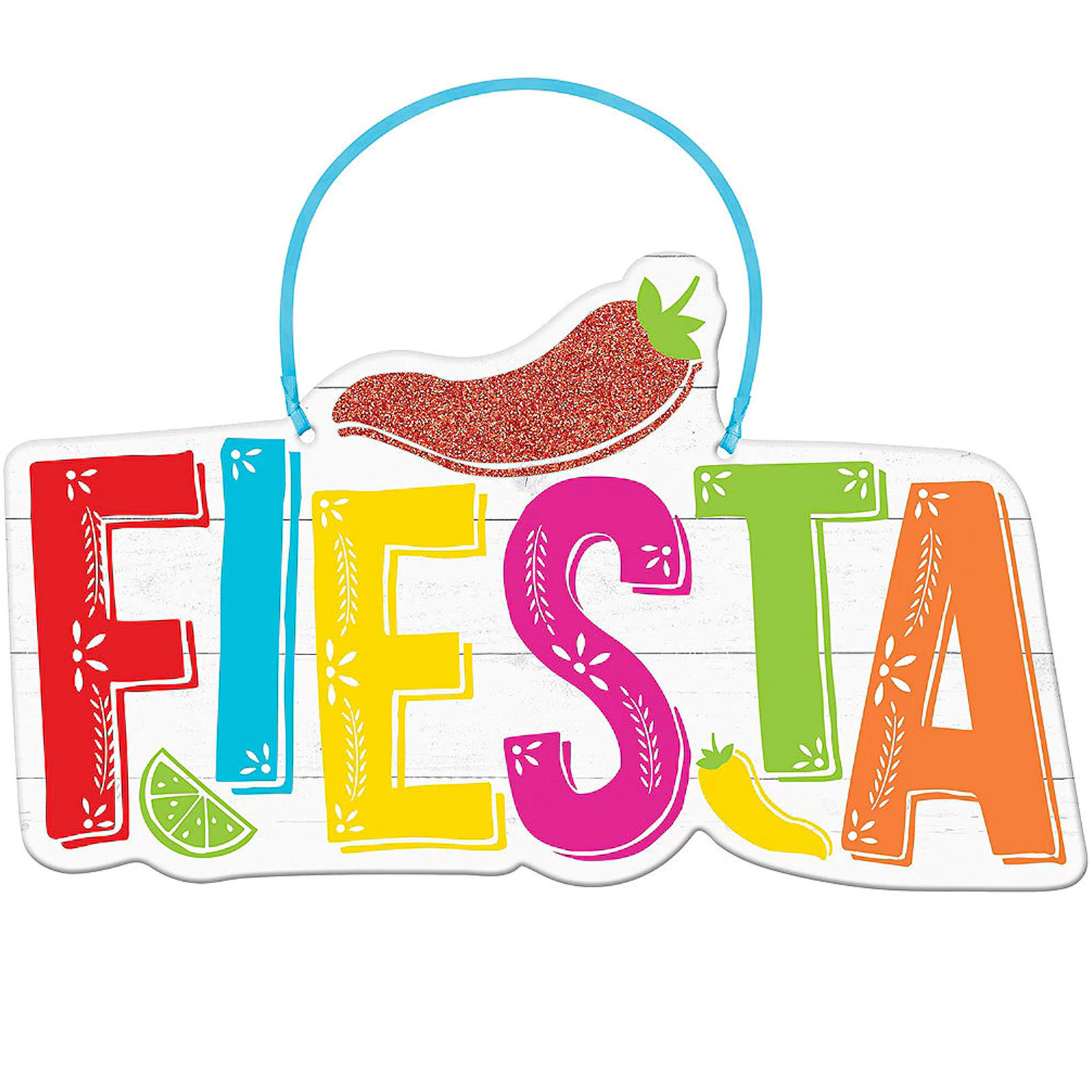 Fiesta Hanging Wooden Sign