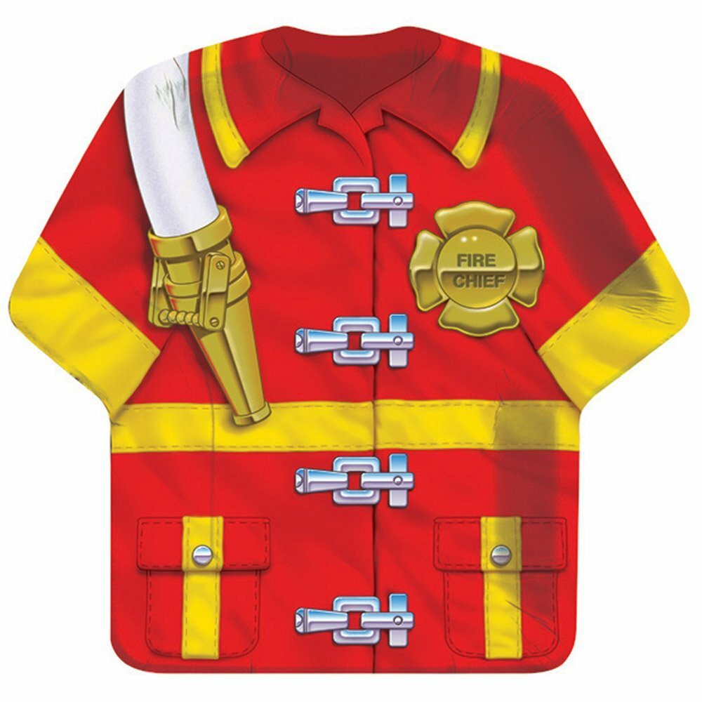 Firefighter Shirt Large Paper Plates (Pack of 8)