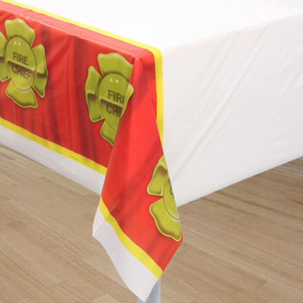 Firefighter Plastic Tablecloth