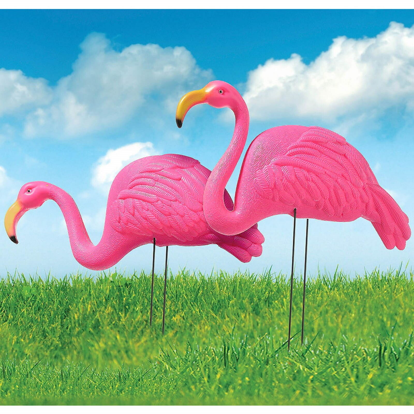 Pink Flamingo Yard Decorations 53cm (Pack of 2)