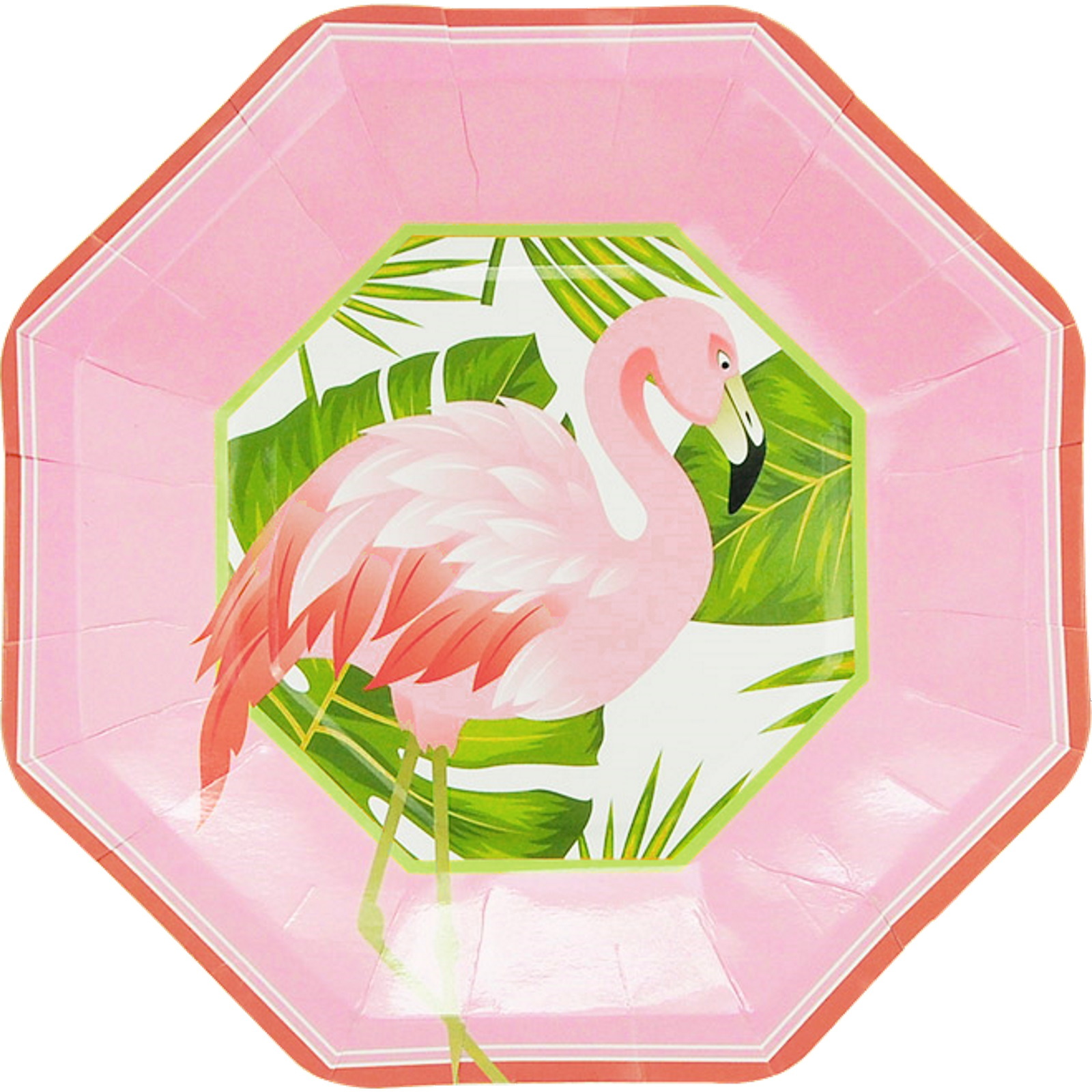 Flamingo Tropicana Large Paper Plates (Pack of 8)