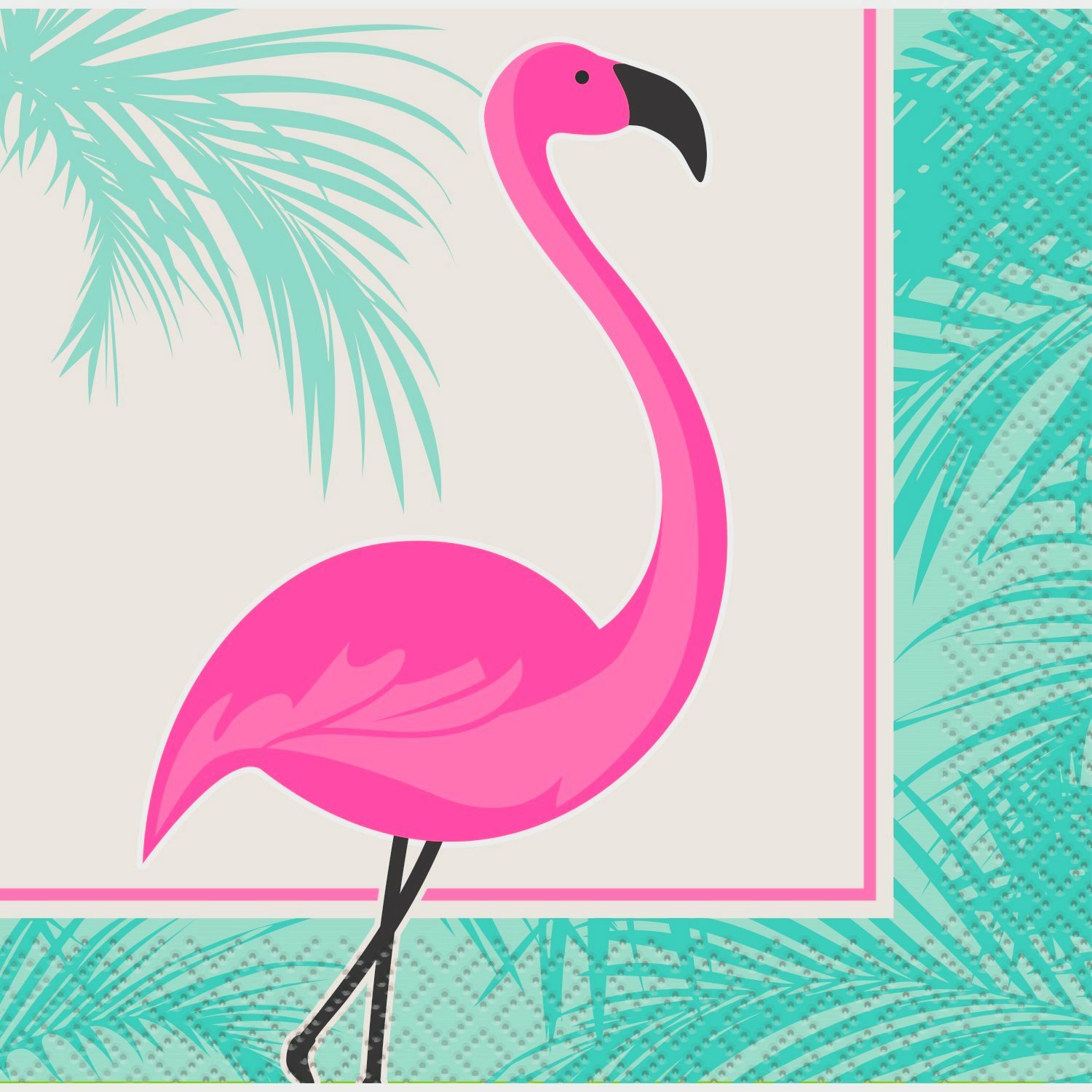 Pink Flamingo Small Napkins (Pack of 16)