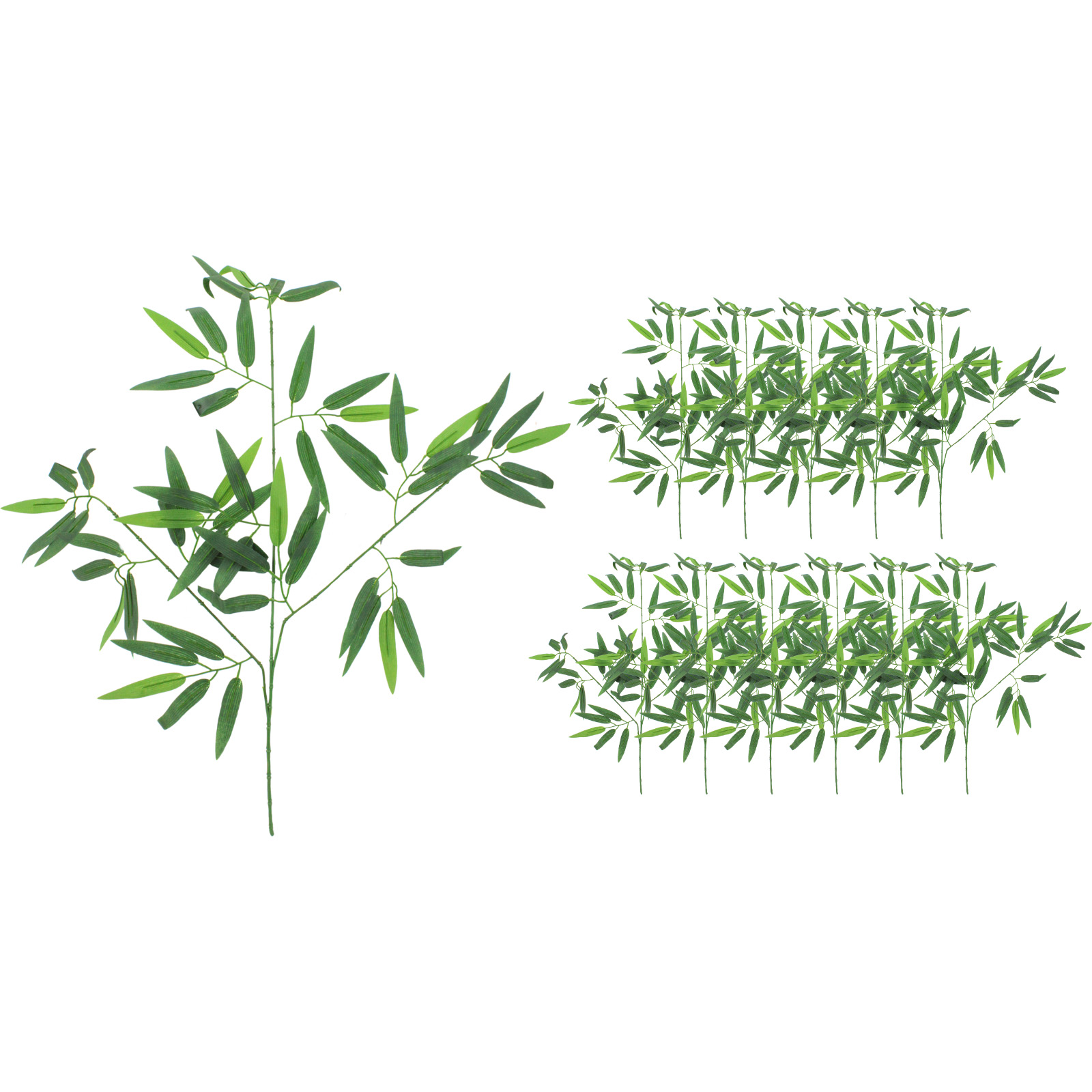 Artificial Bamboo Leaf Branches (Pack of 12 Stems)