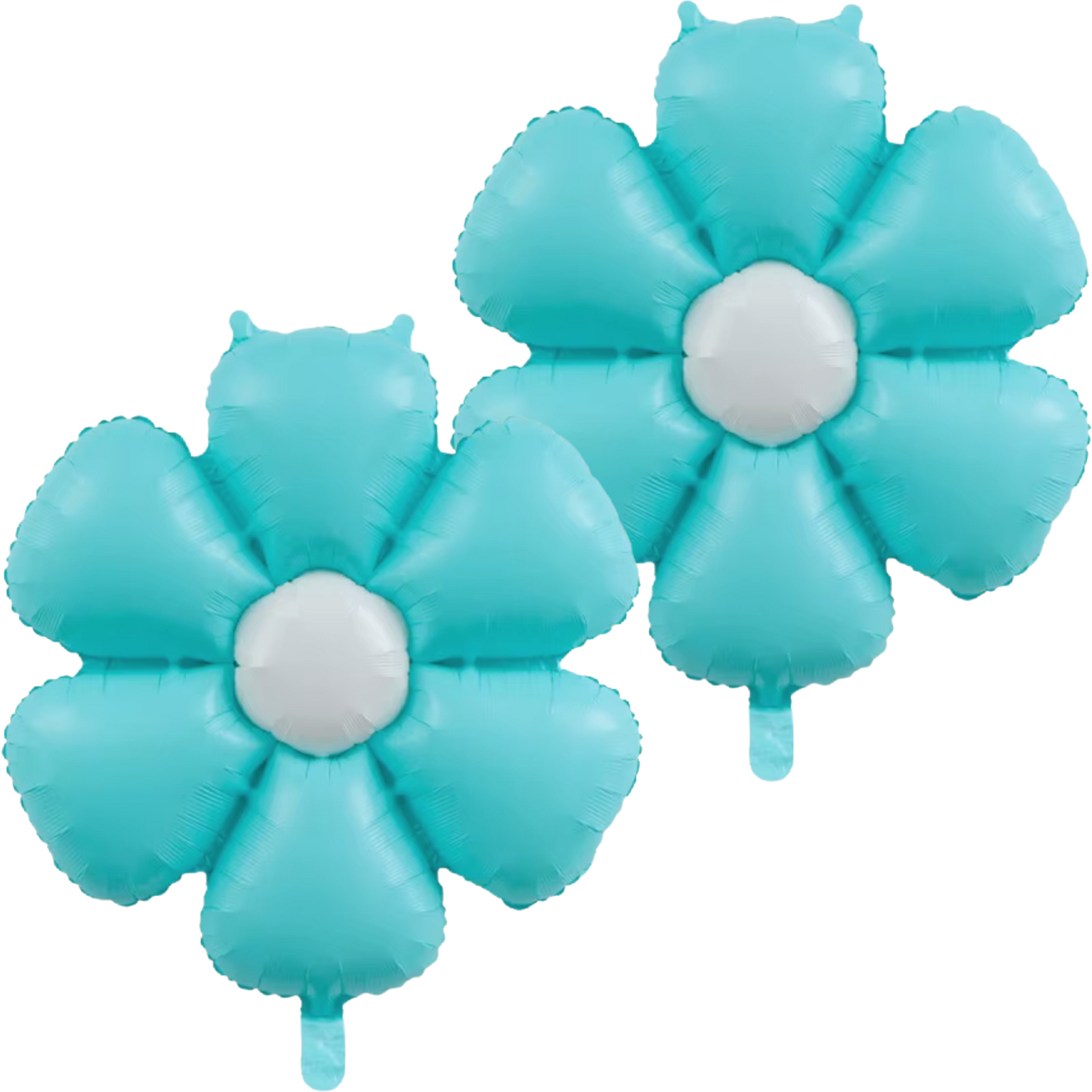 Light Blue Daisy Flower Air Fill Foil Balloons (Pack of 2)