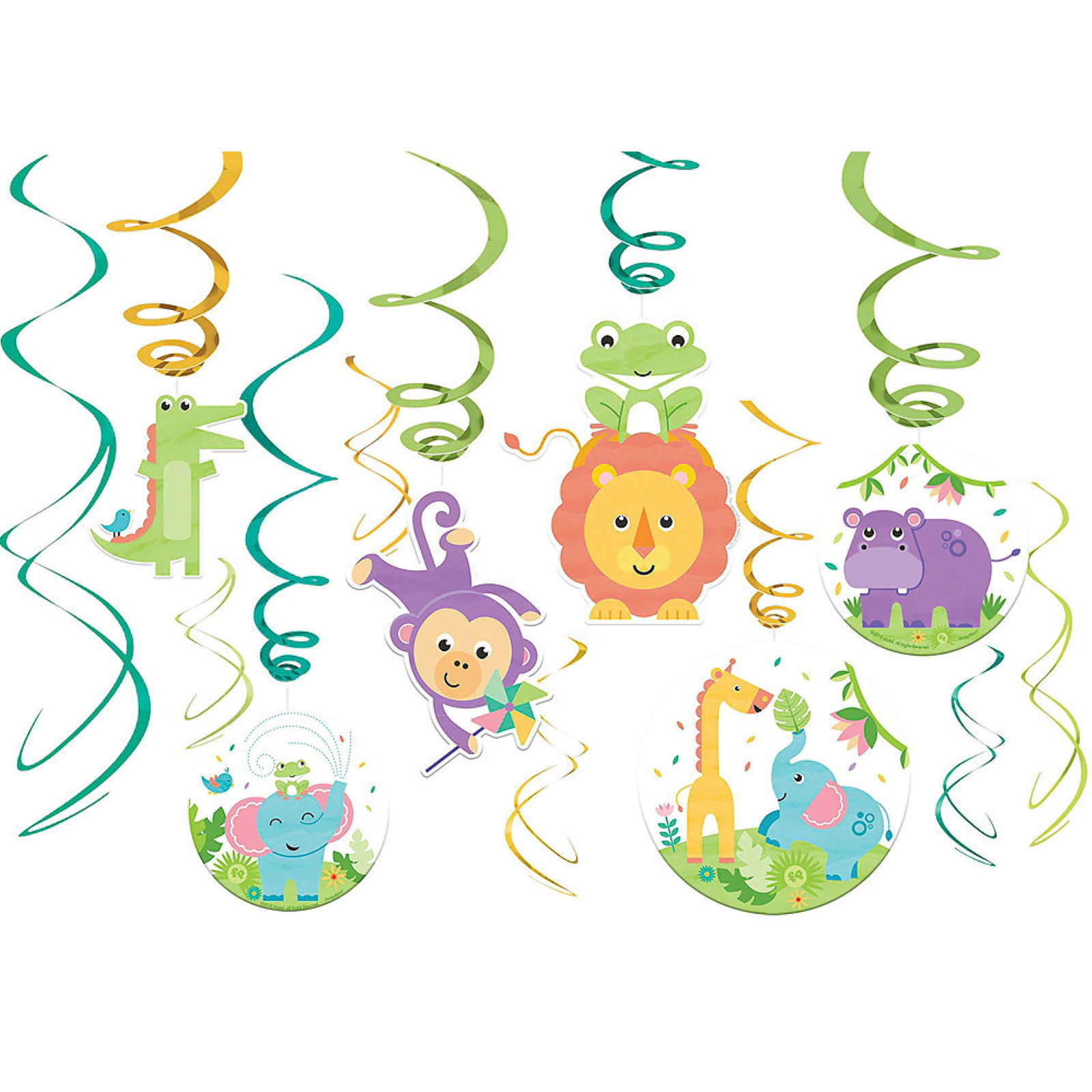 Fisher Price Hello Baby Swirl Decorations (Pack of 12)