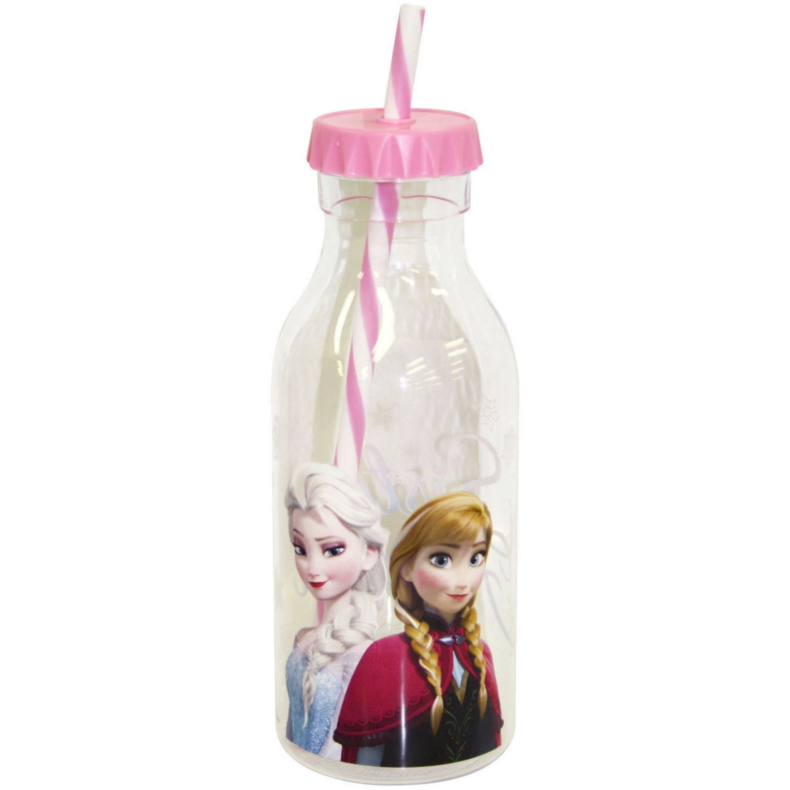 Frozen Plastic Soda Bottle With Straw