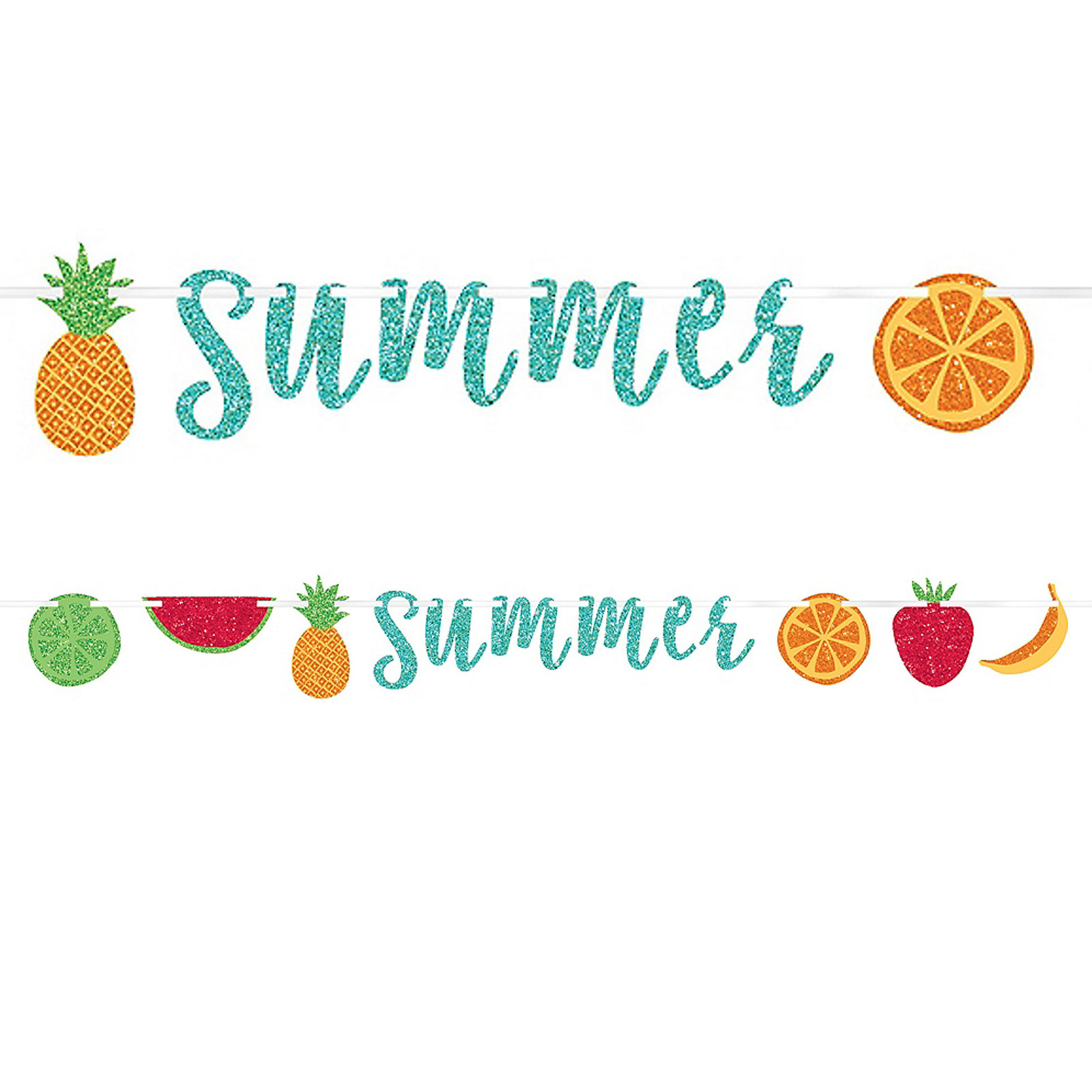 Summer Fruit Glitter Letter Banner
