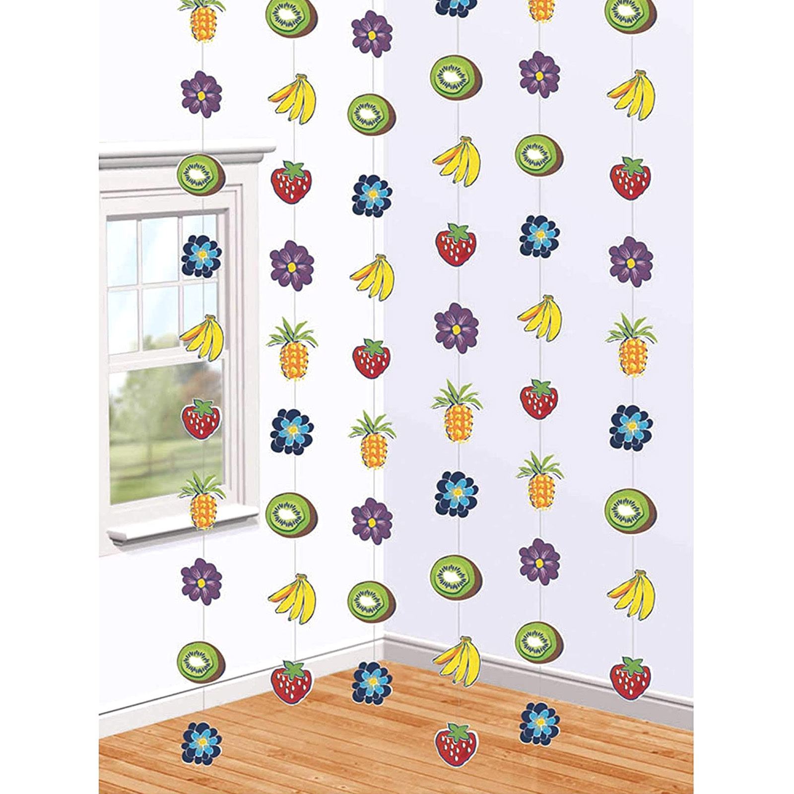 Fruit & Flowers String Decorations (Pack of 6)