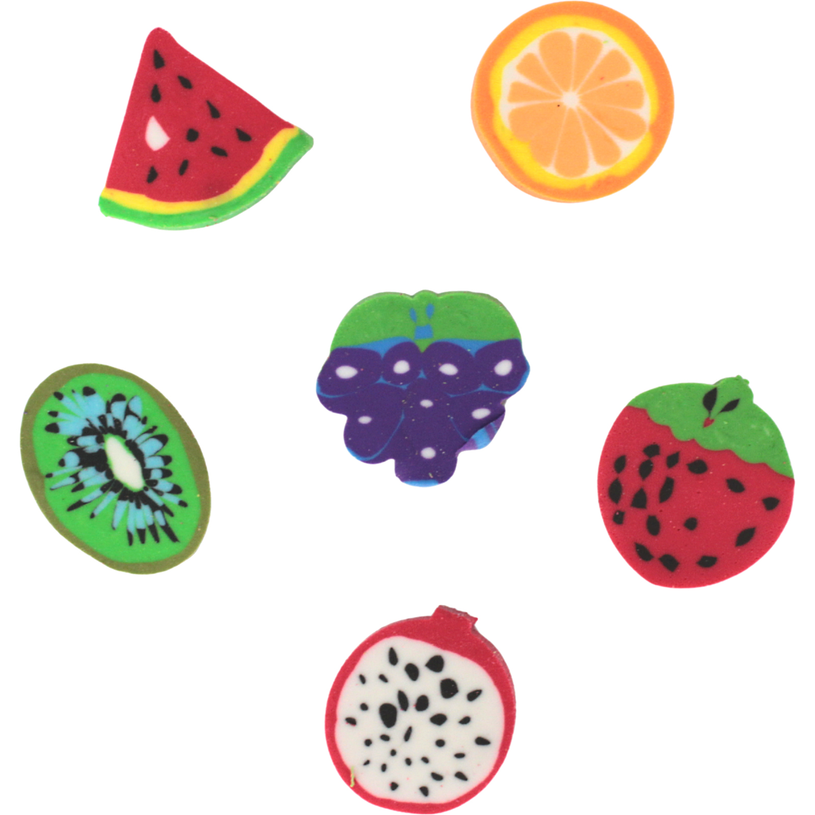 Mixed Mini Fruit Erasers (Bulk Pack of 36)
