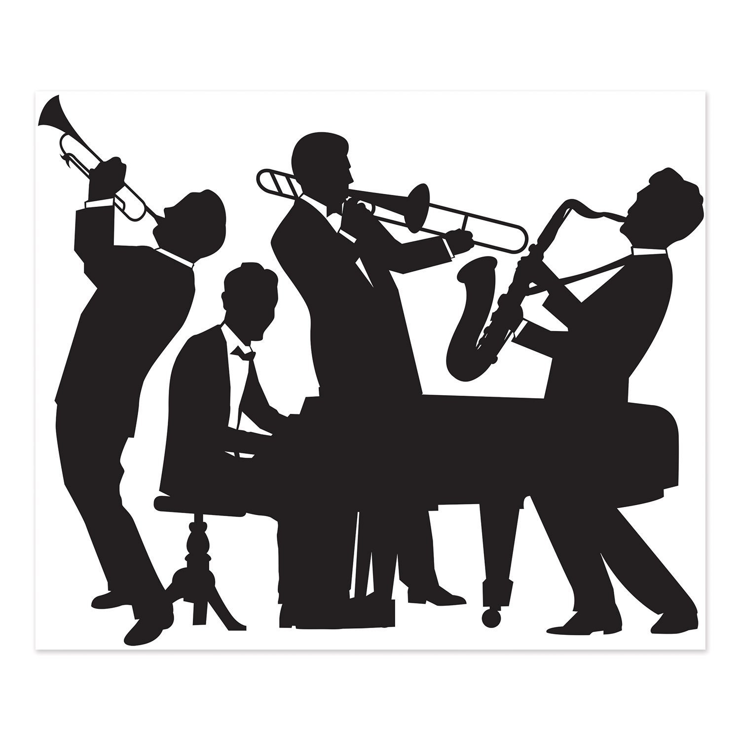 Great 20's Jazz Band Silhouette Wall Decoration