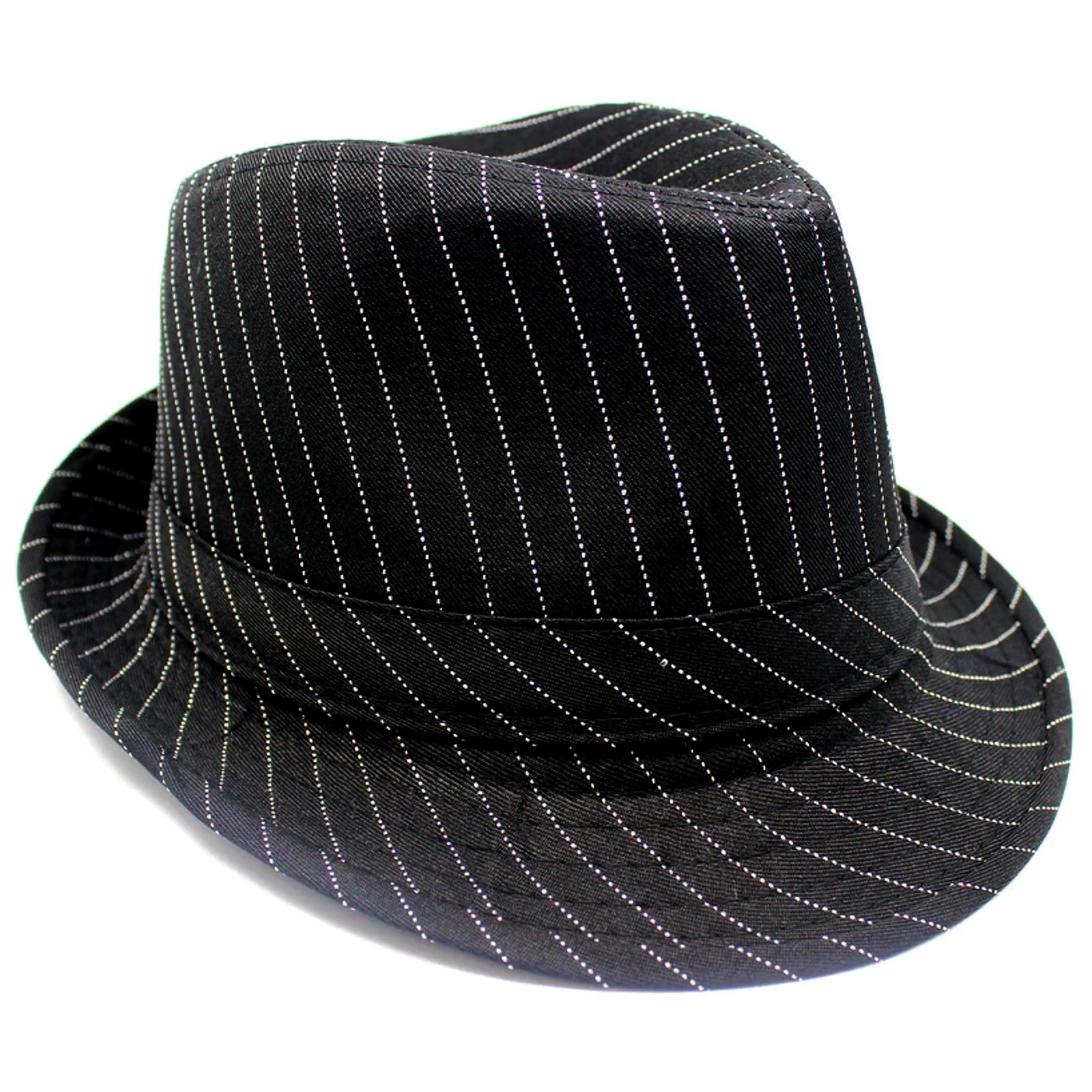 Adult Gangster Fedora Pin Striped Hat 