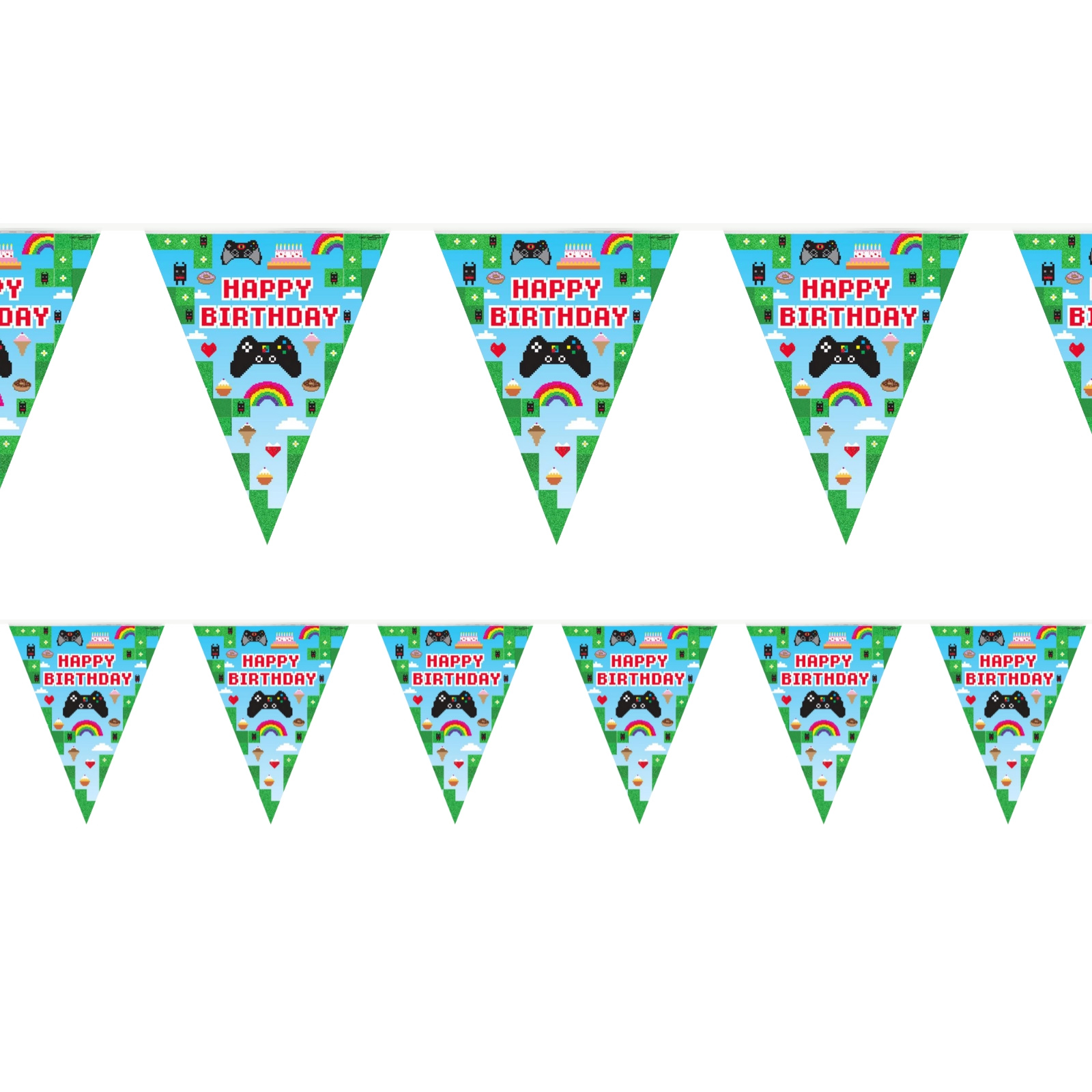 Gaming Fun Happy Birthday Flag Banner
