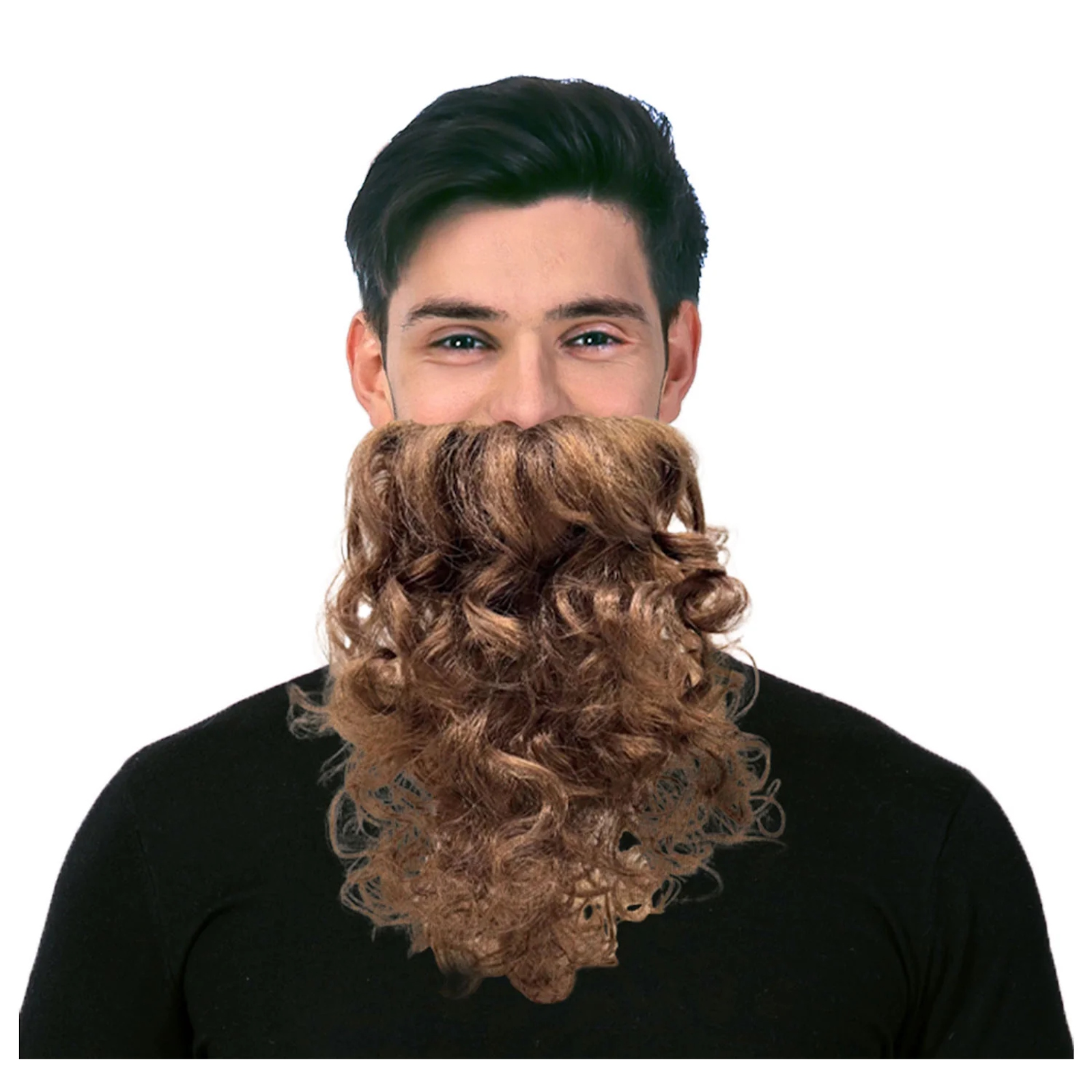 Curly Brown Party Beard