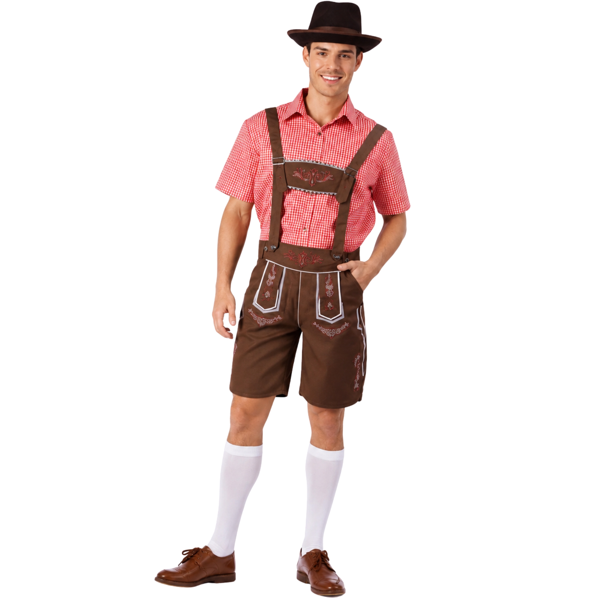 Red Checkered Beer Man Costume