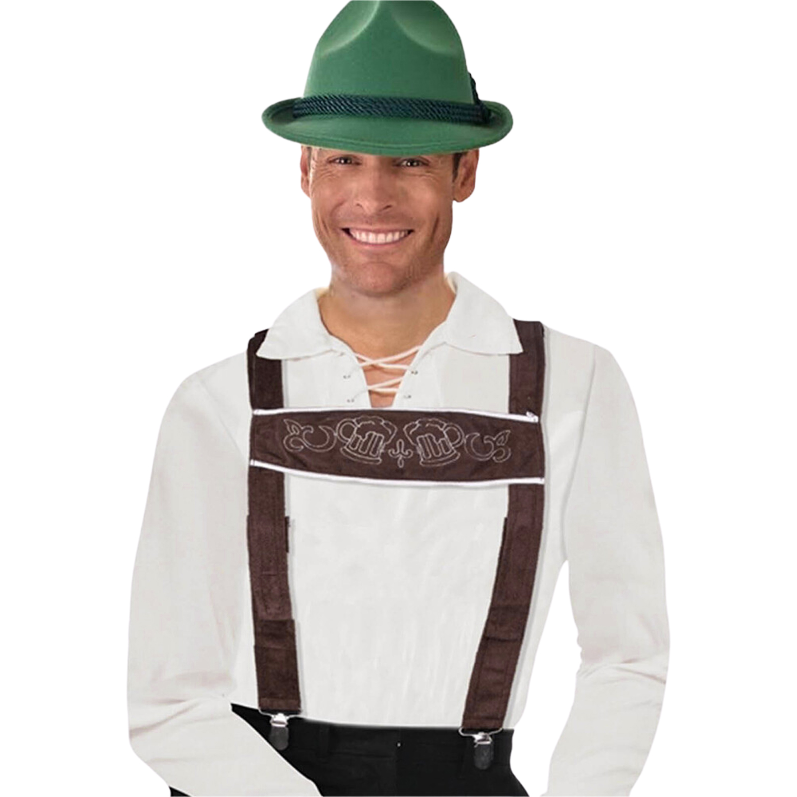 Lederhosen Suspenders Dark Brown