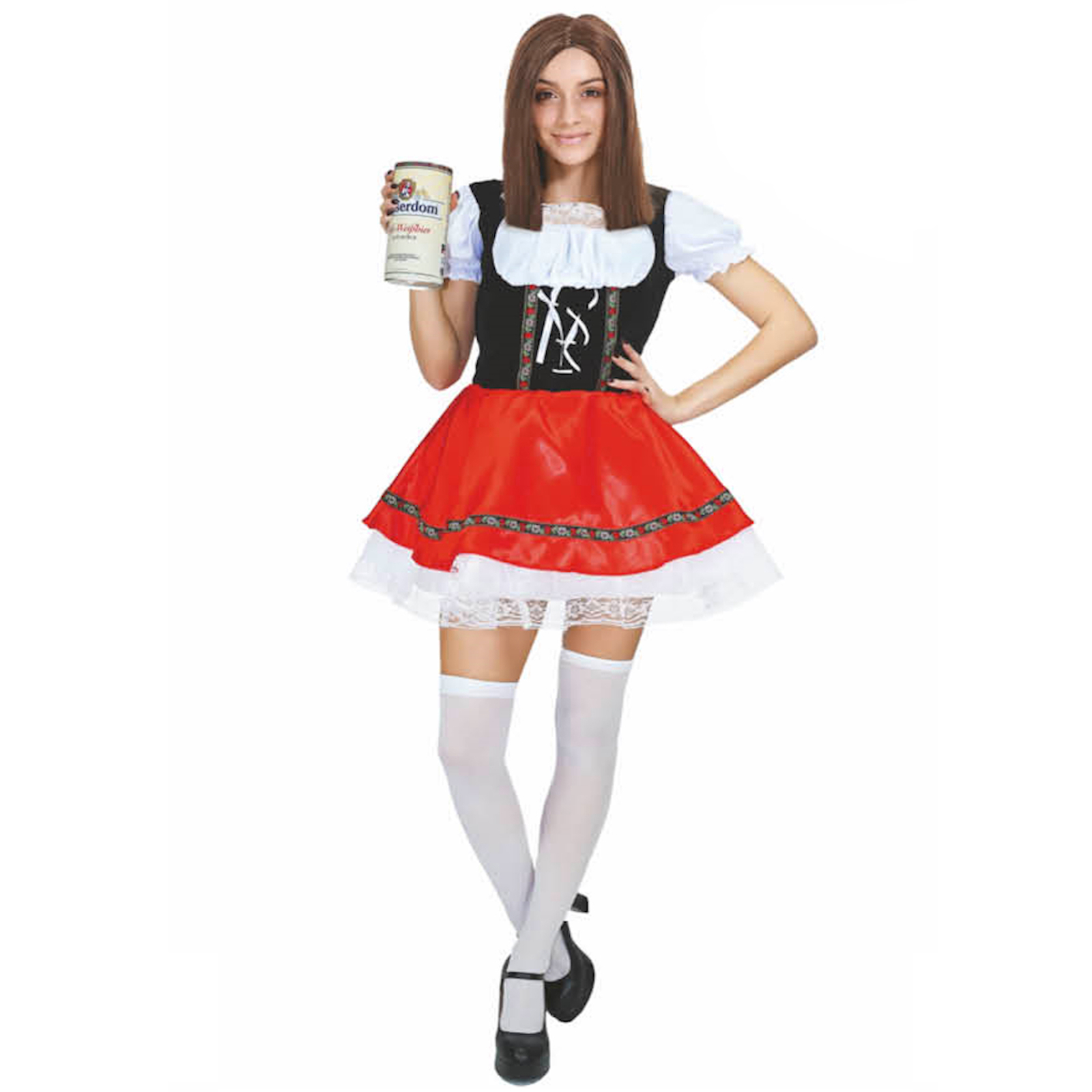 Beer Girl Red Dress Women's Costume XS-S