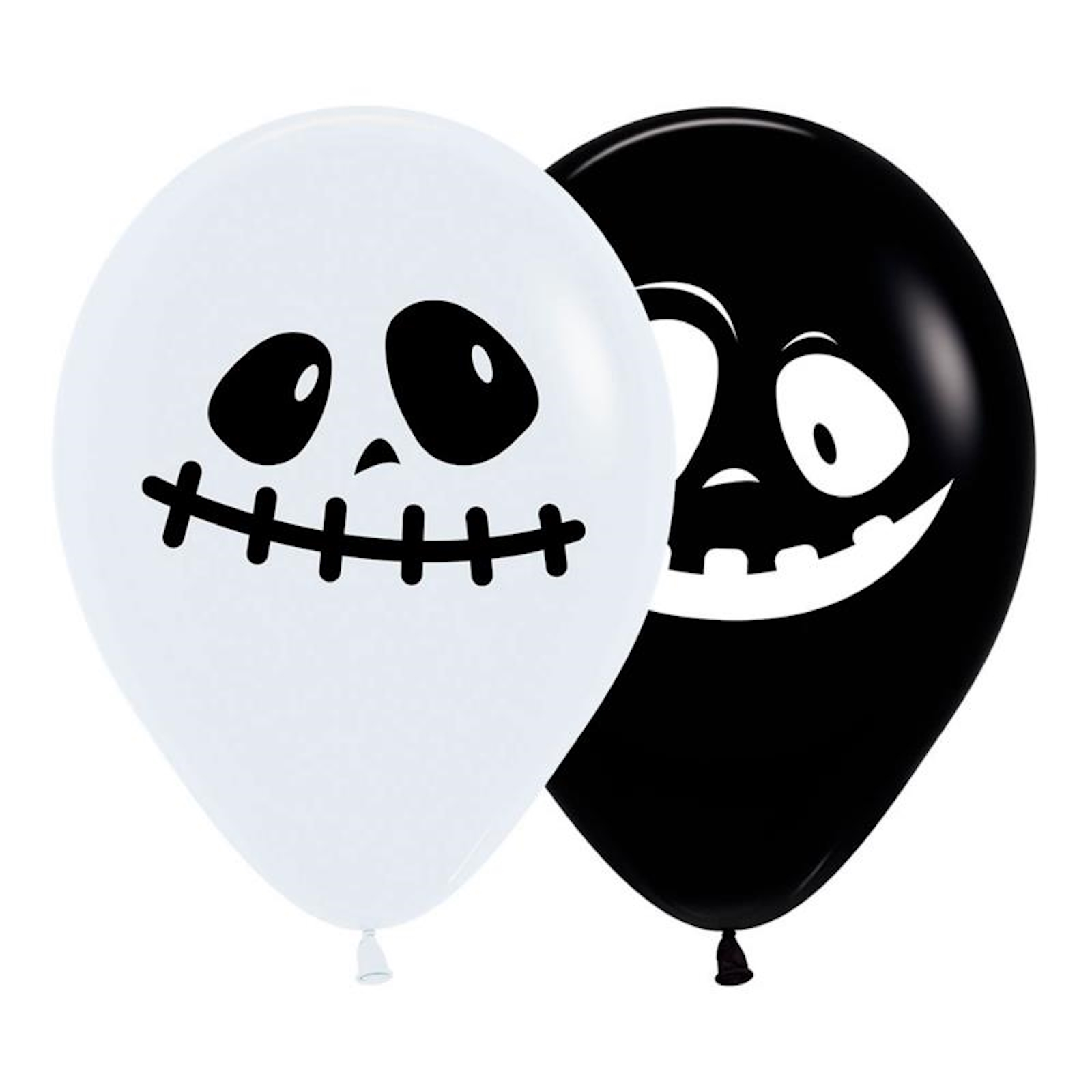Sempertex 30cm Ghosts Black White Latex Balloons Pack of 12