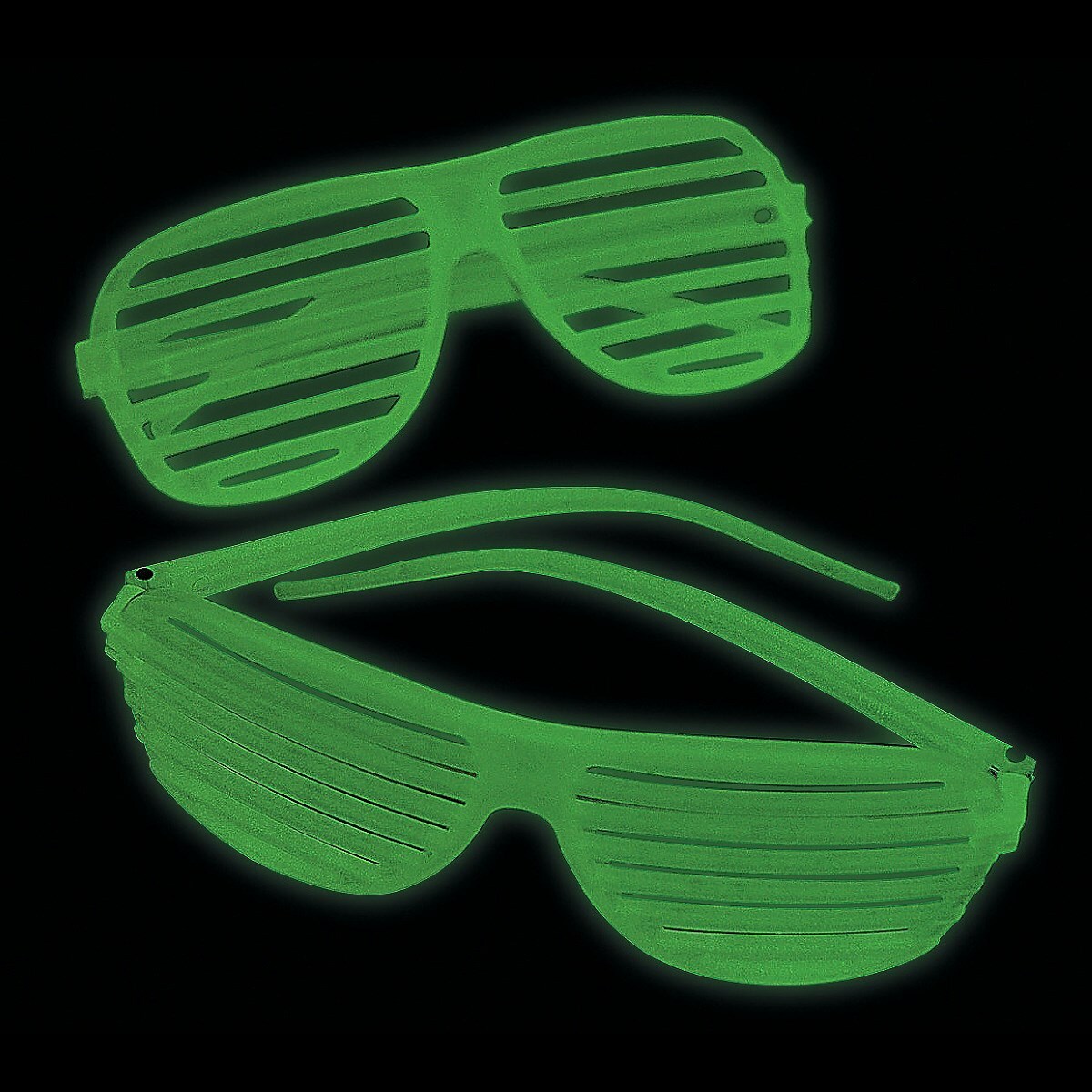 Glow In The Dark Shutter Shade Glasses (Pack of 12)