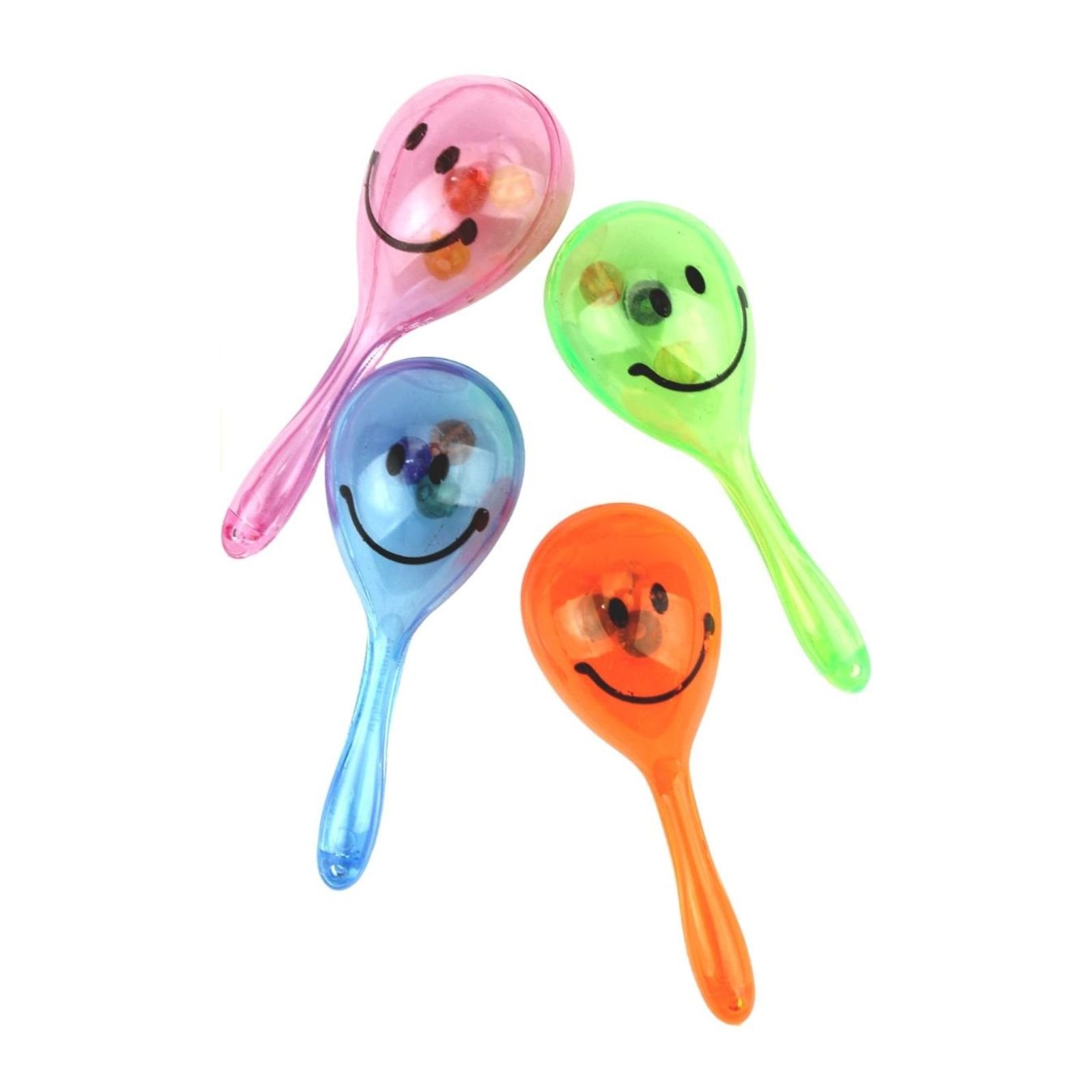 Smiley Face Mini Maracas (Value Pack of 12)