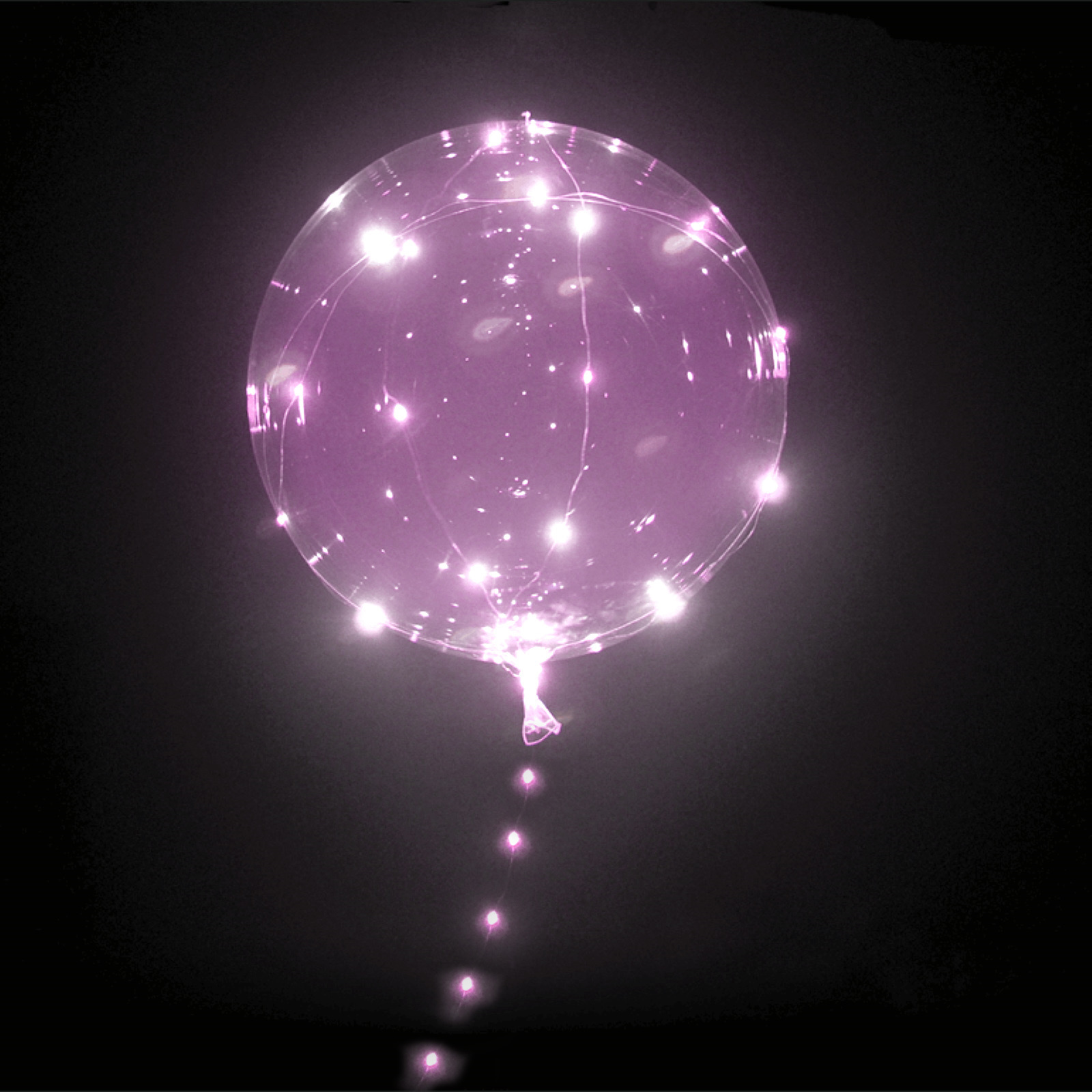 LED Lights Pink Helium Balloon 40cm