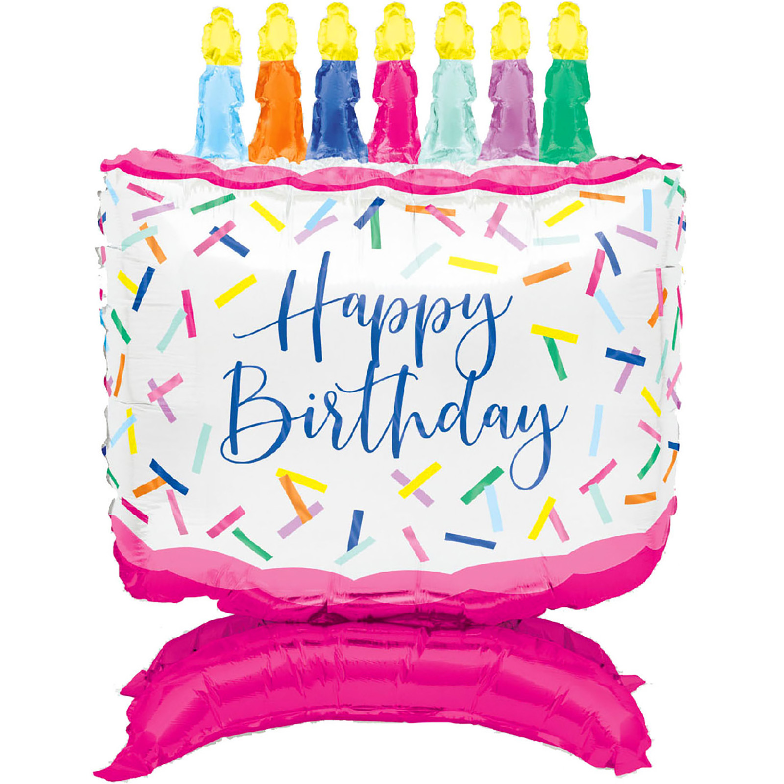 Birthday Cake Standing Air Fill Balloon 58cm