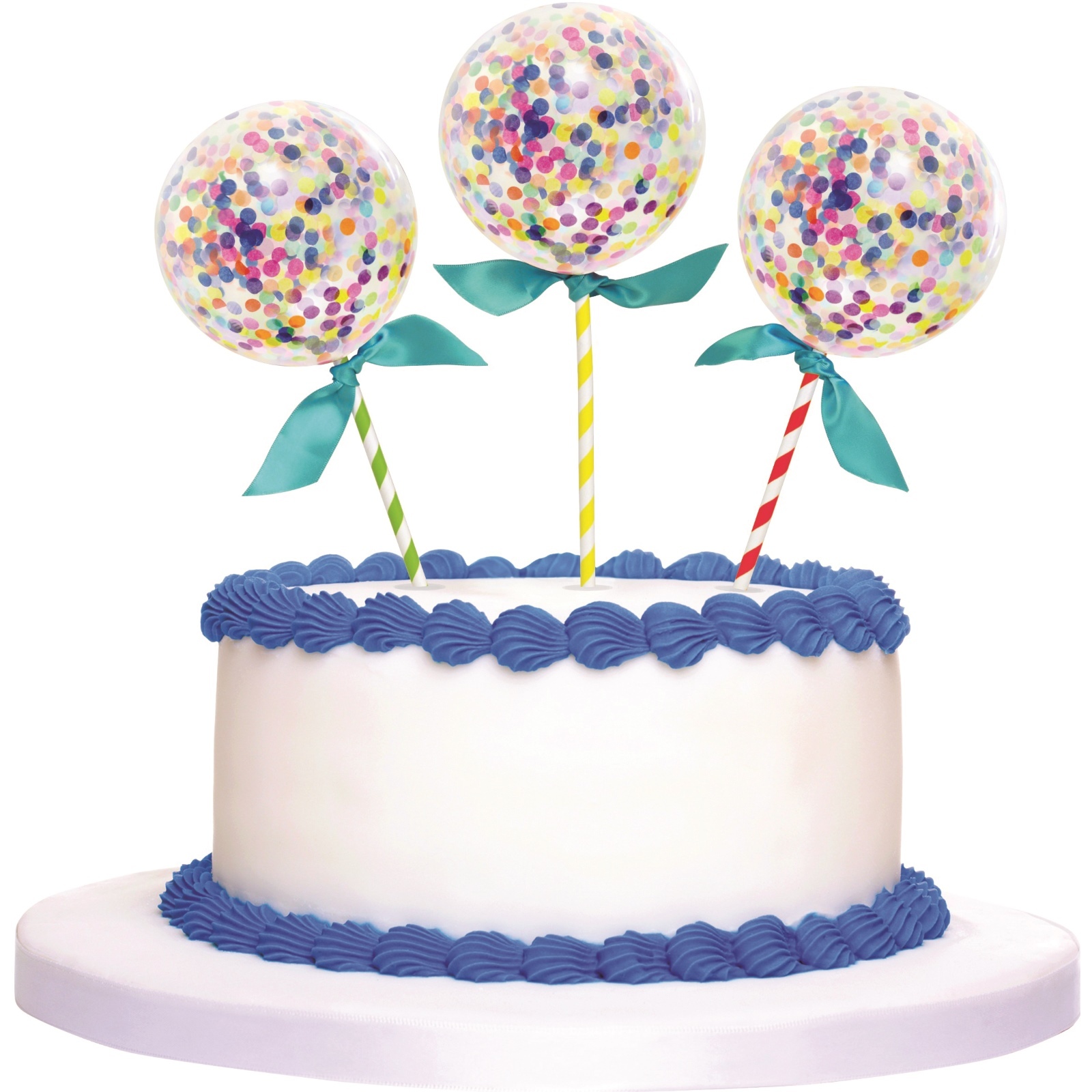 Confetti Balloon Cake Toppers (Pack of 3)