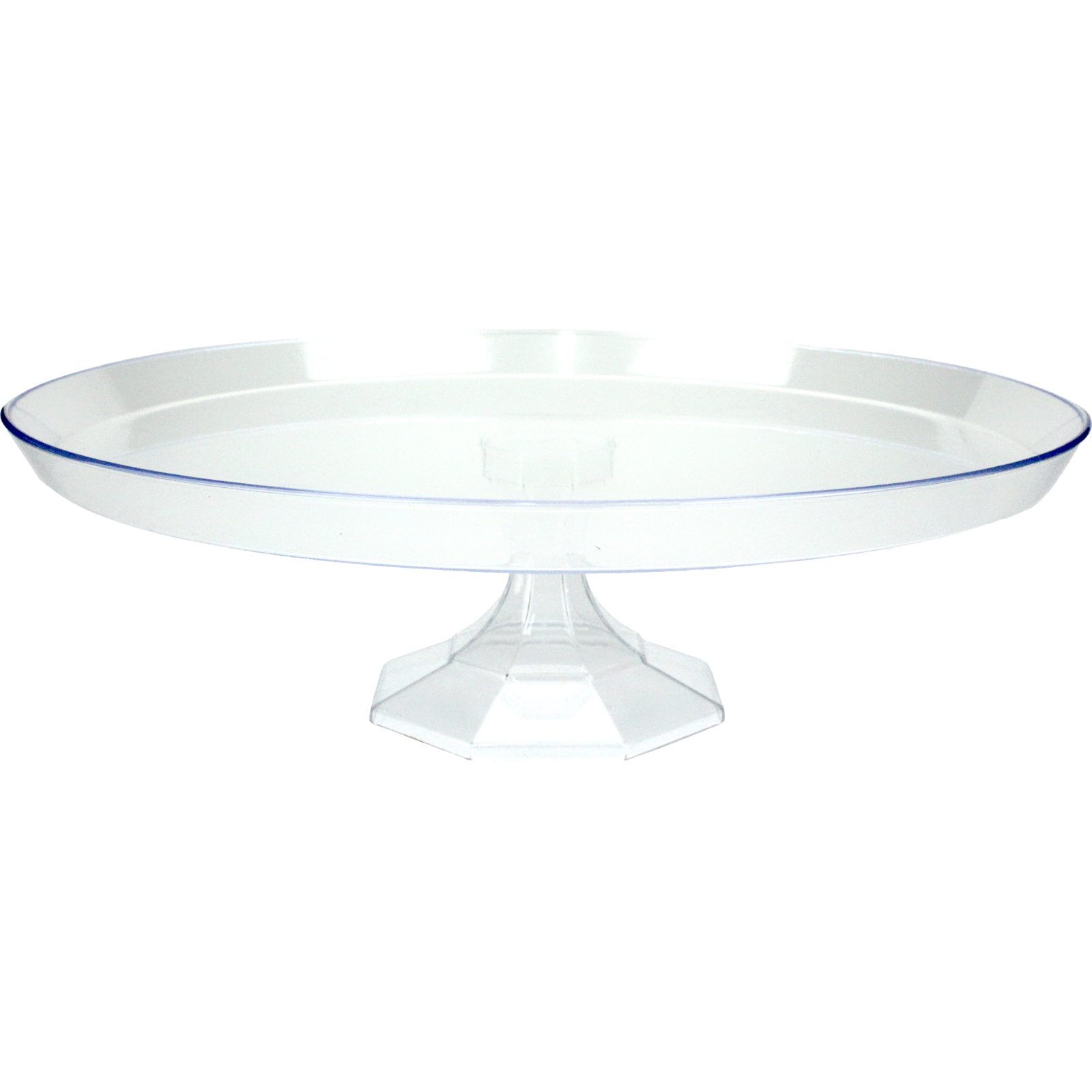 Clear 29.5cm Round Plastic Cake Stand