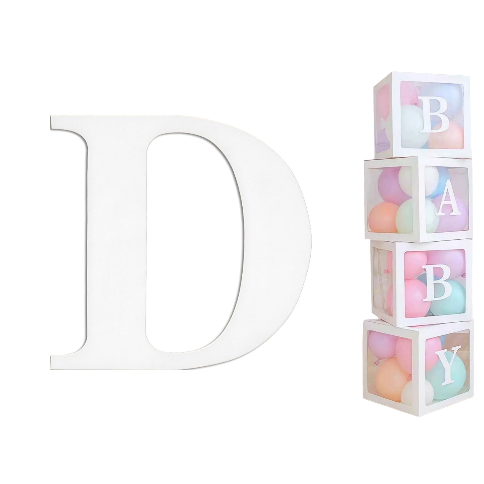 White Cardboard Letter D (Pack of 2)