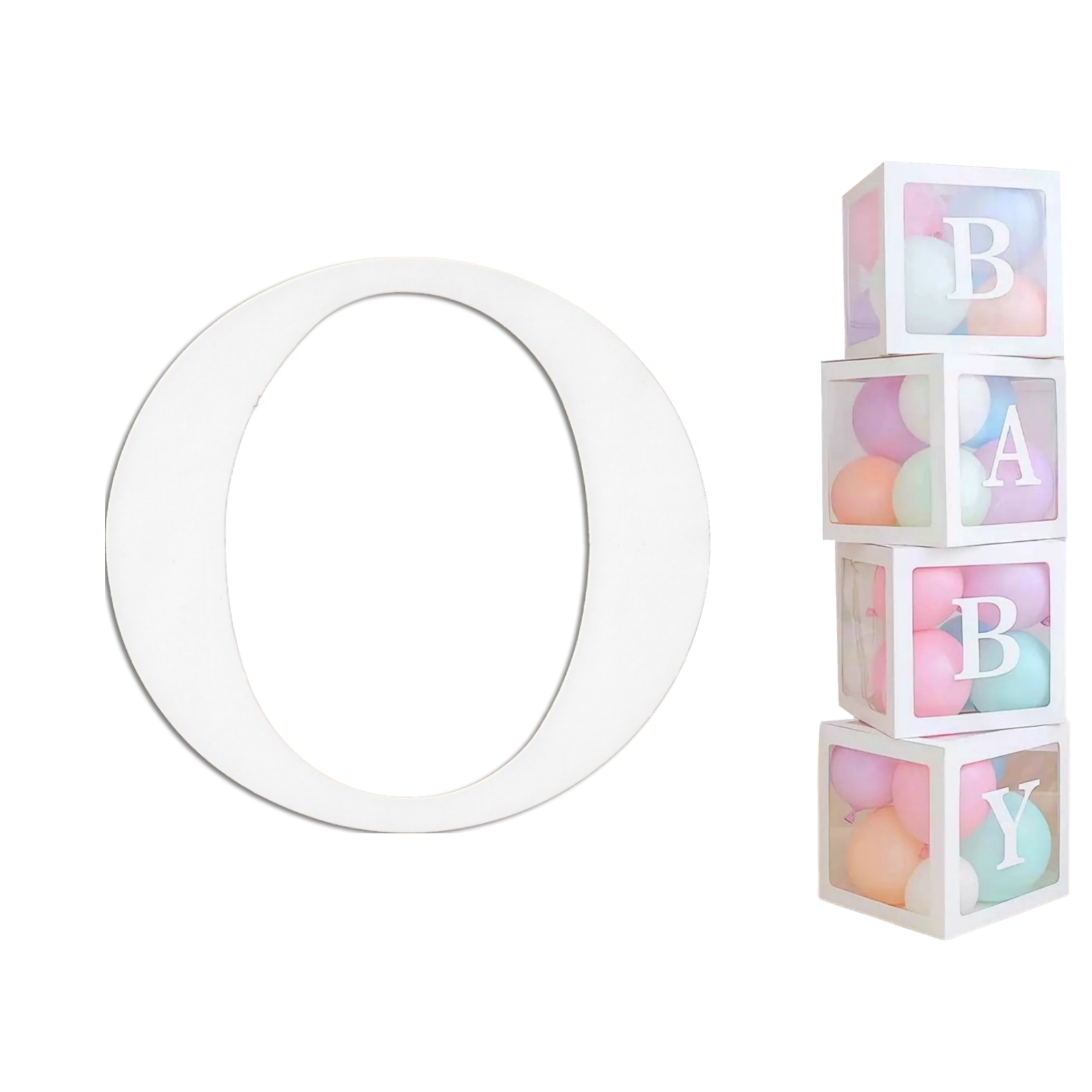 White Cardboard Letter O (Pack of 2)