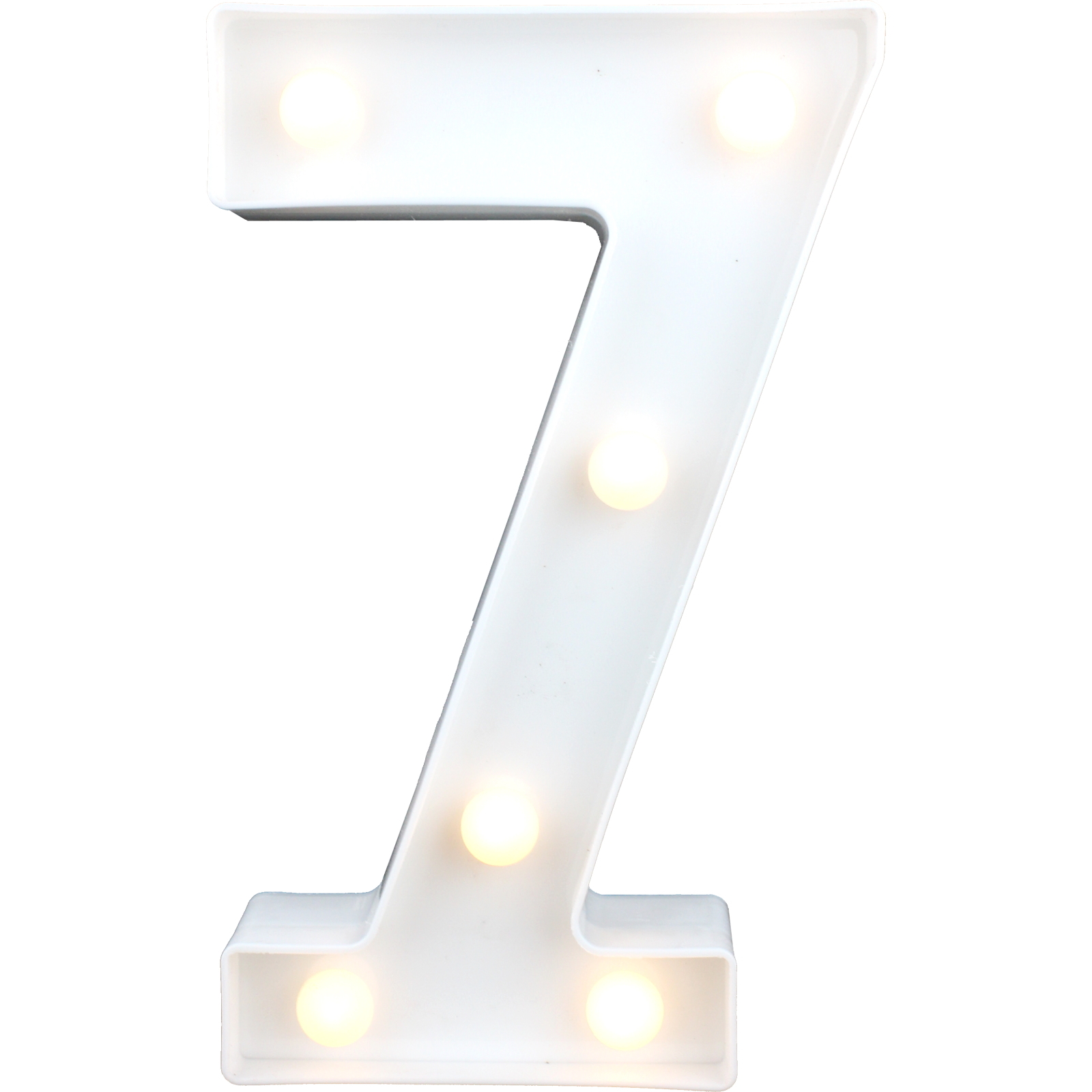 LED Light Up Number 7 White