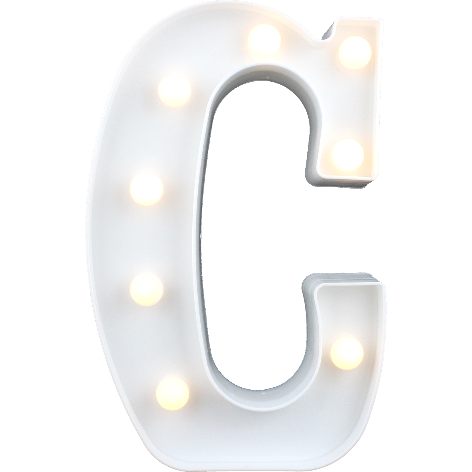 LED Light Up Letter C White