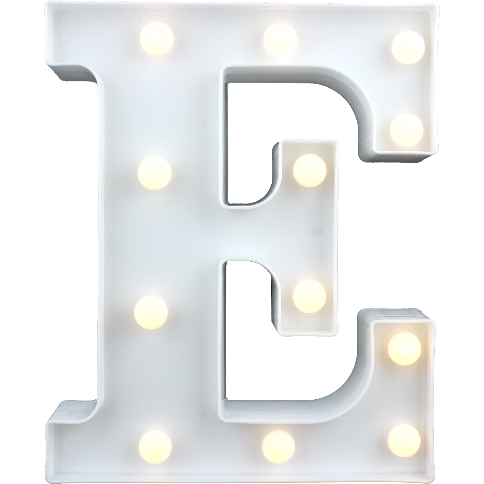 LED Light Up Letter E White