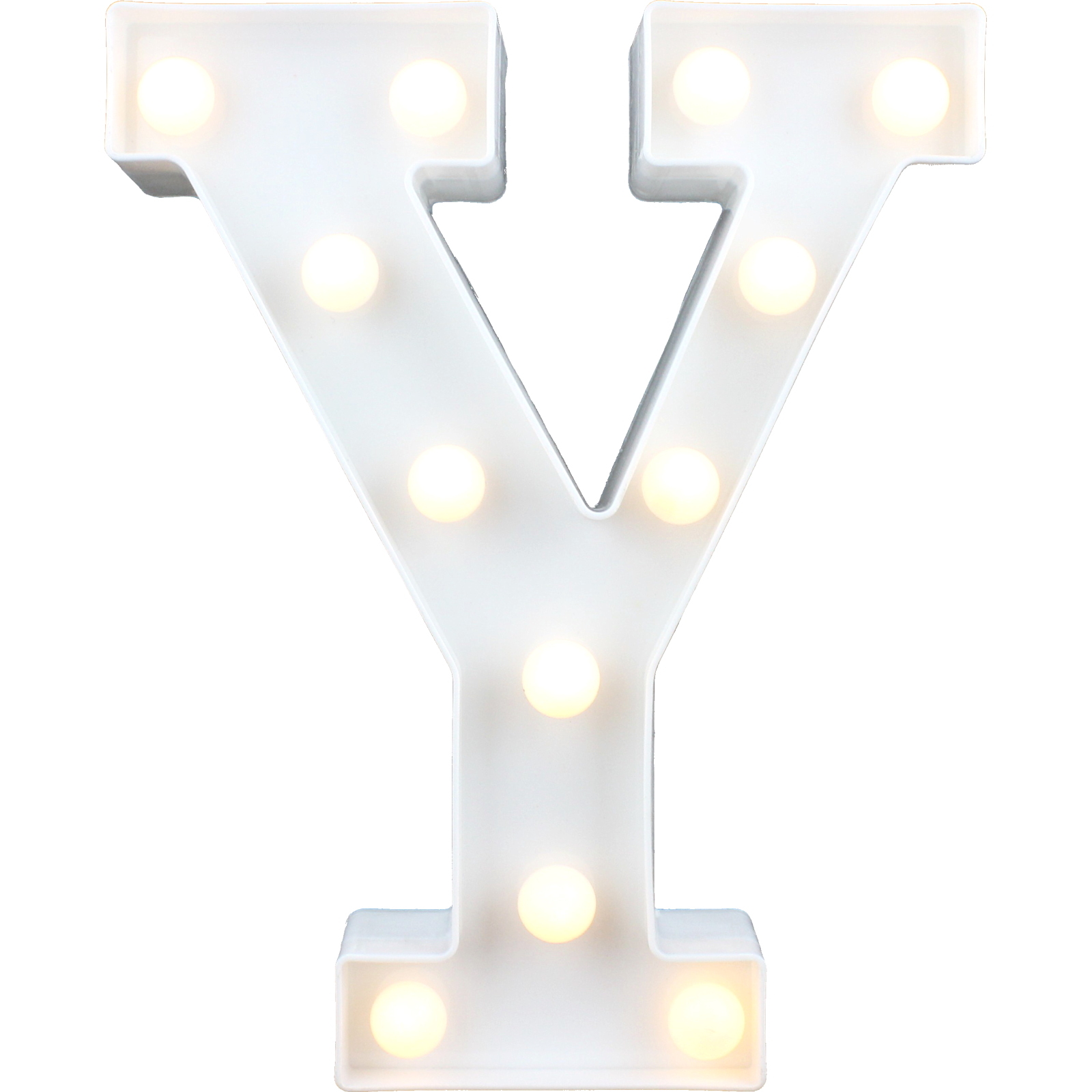 LED Light Up Letter Y White