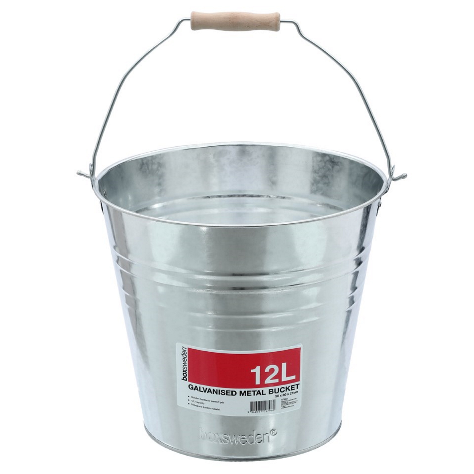 Galvanised Metal Ice Bucket With Handle 12L 