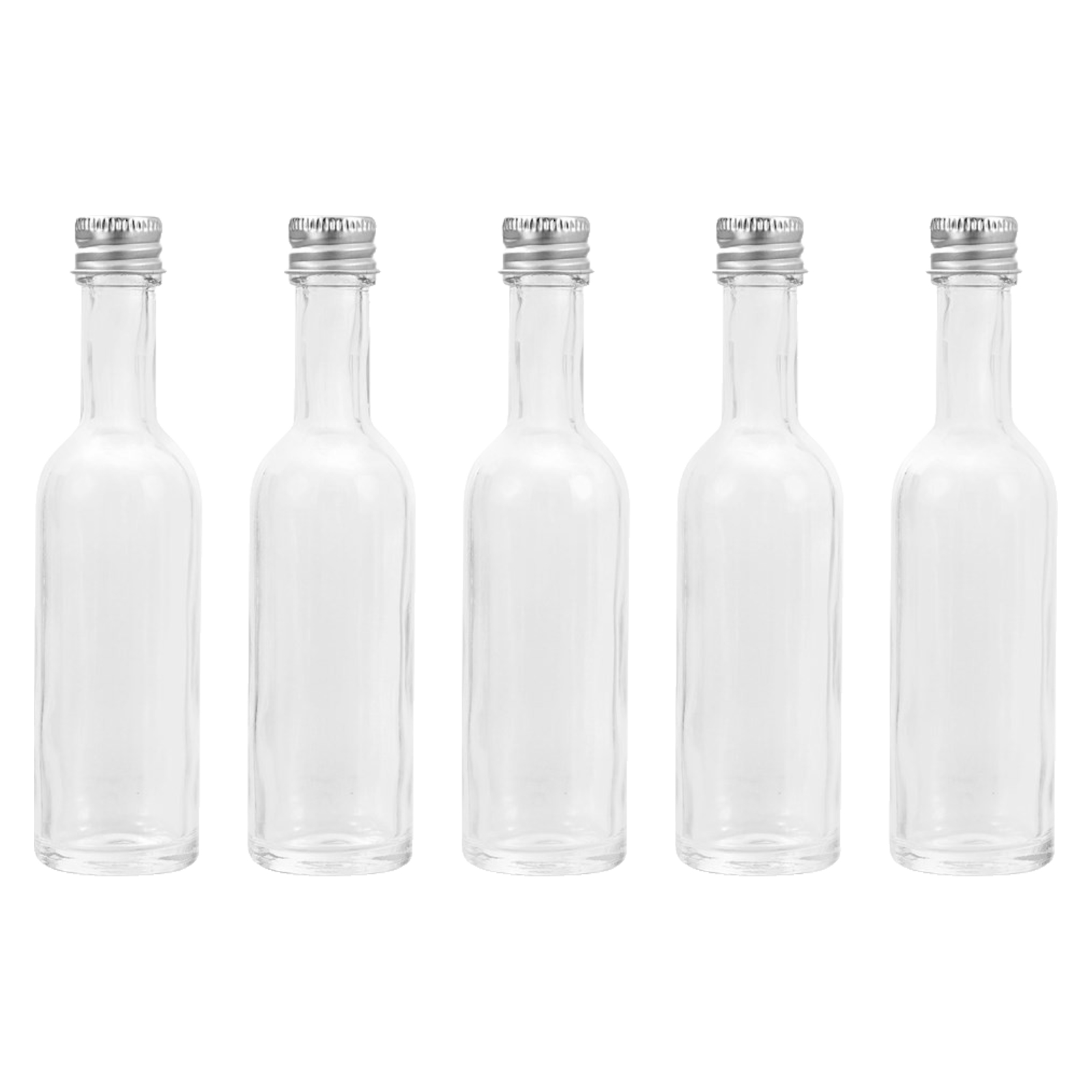 Capri Screw Top Air Tight Glass Preserving Bottles 60ml (Pack of 5)