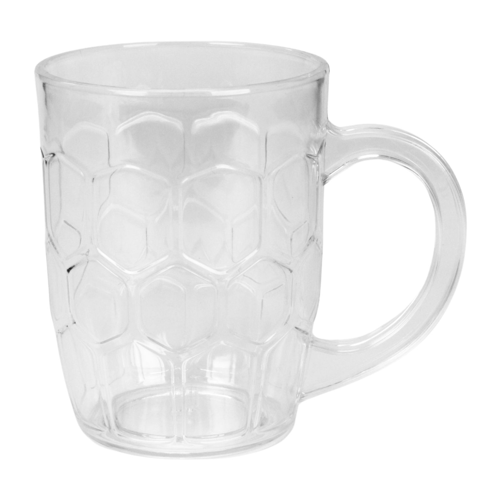 Clear Acrylic Dimple Beer Mug 350ml 