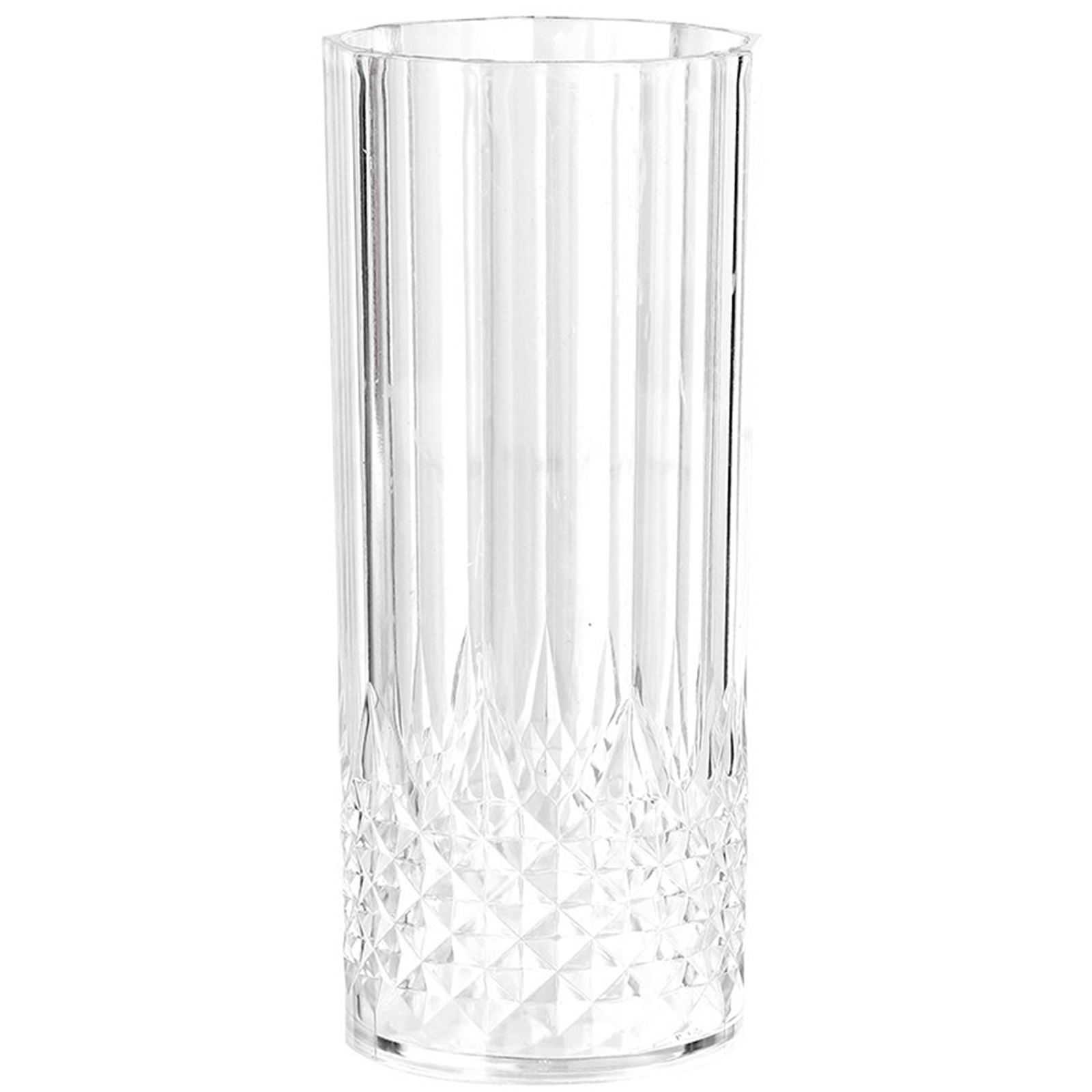 Crystal Style Deco Clear Plastic Tumbler Glass 390ml 