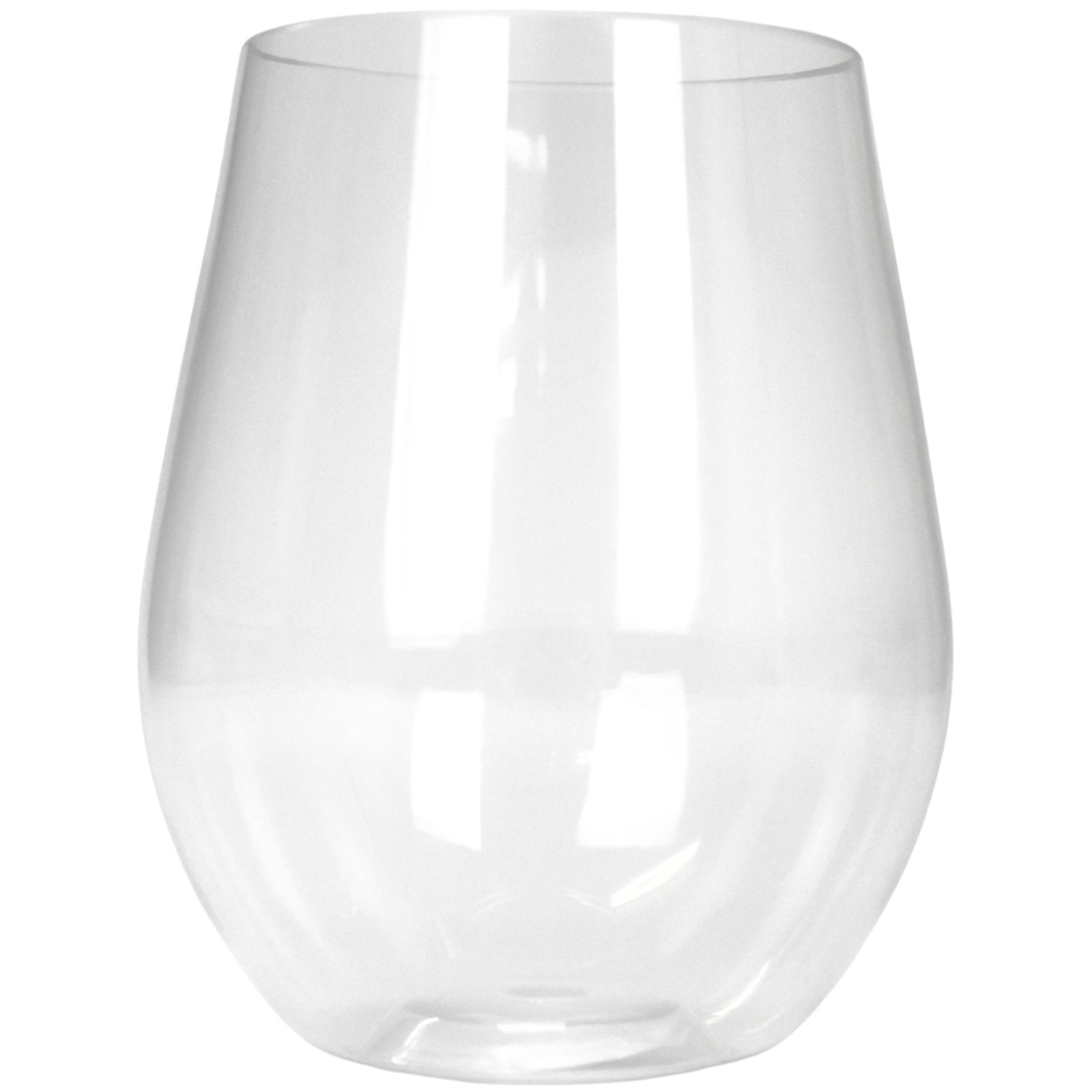 Clear Acrylic Stemless Wine Glass 350ml 
