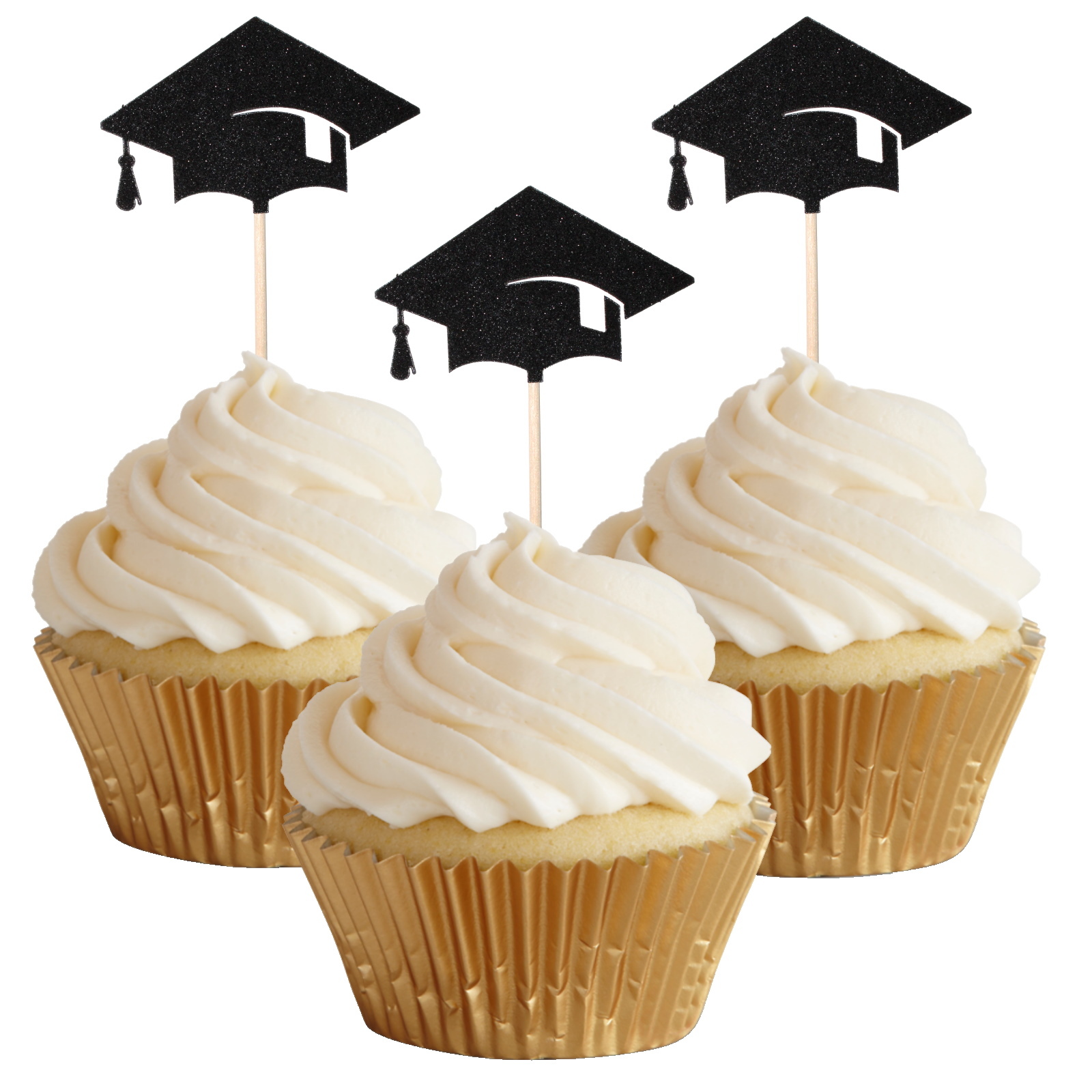Graduation Cap Cupcake Picks (Pack of 12)