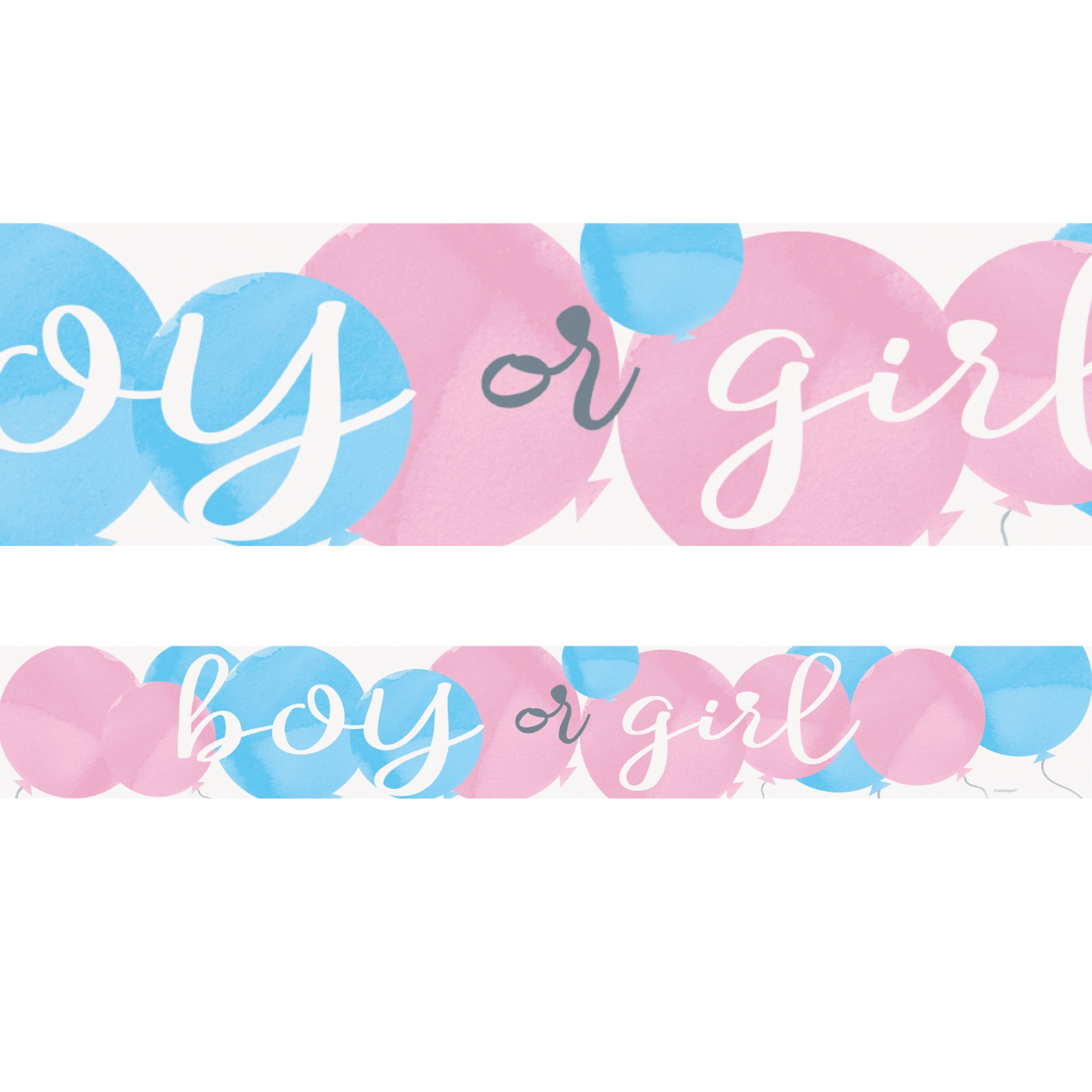 Gender Reveal Boy or Girl Foil Banner 2.7m
