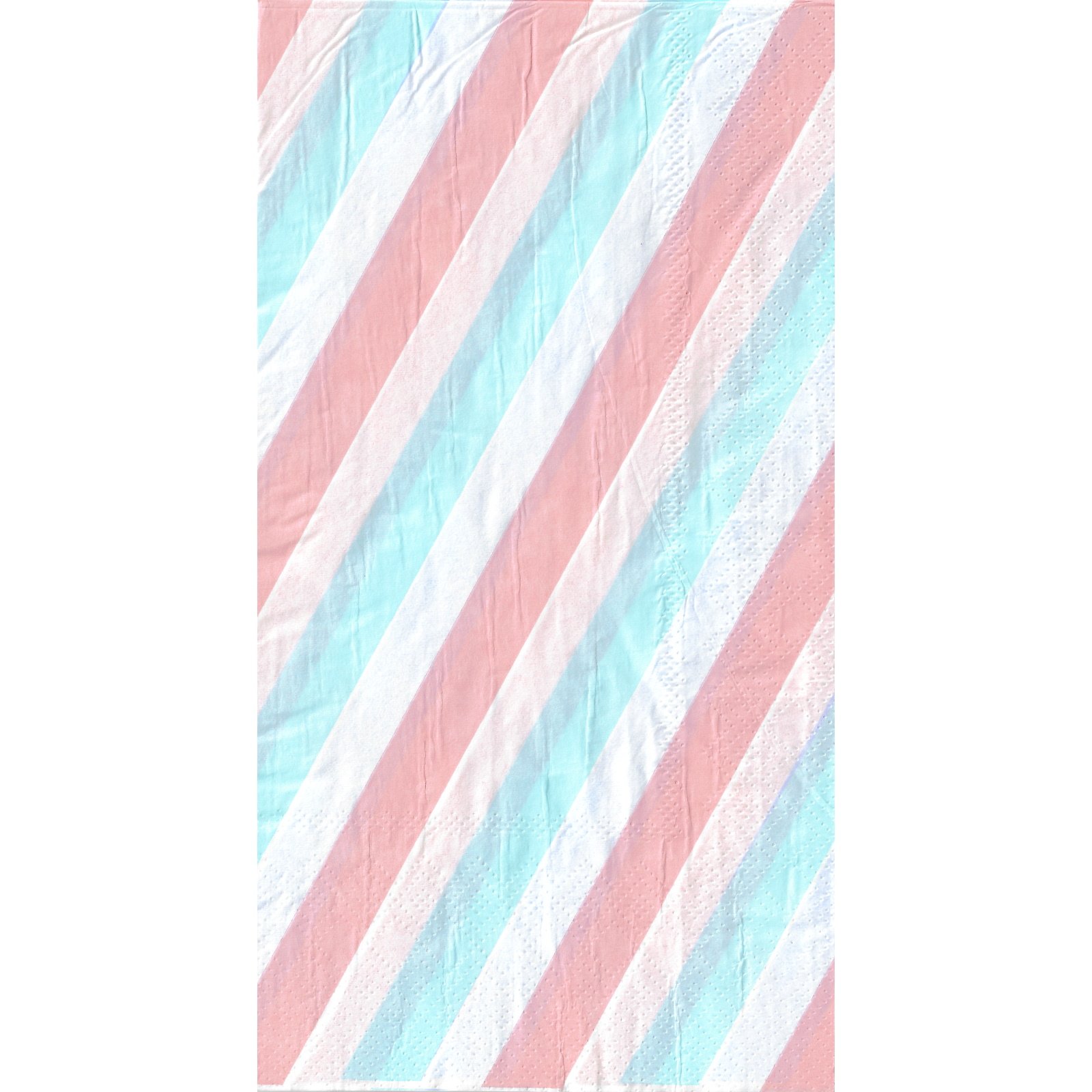 Pastel Blue and Pink Stripe Large Napkins / Serviettes (Pack of 20)